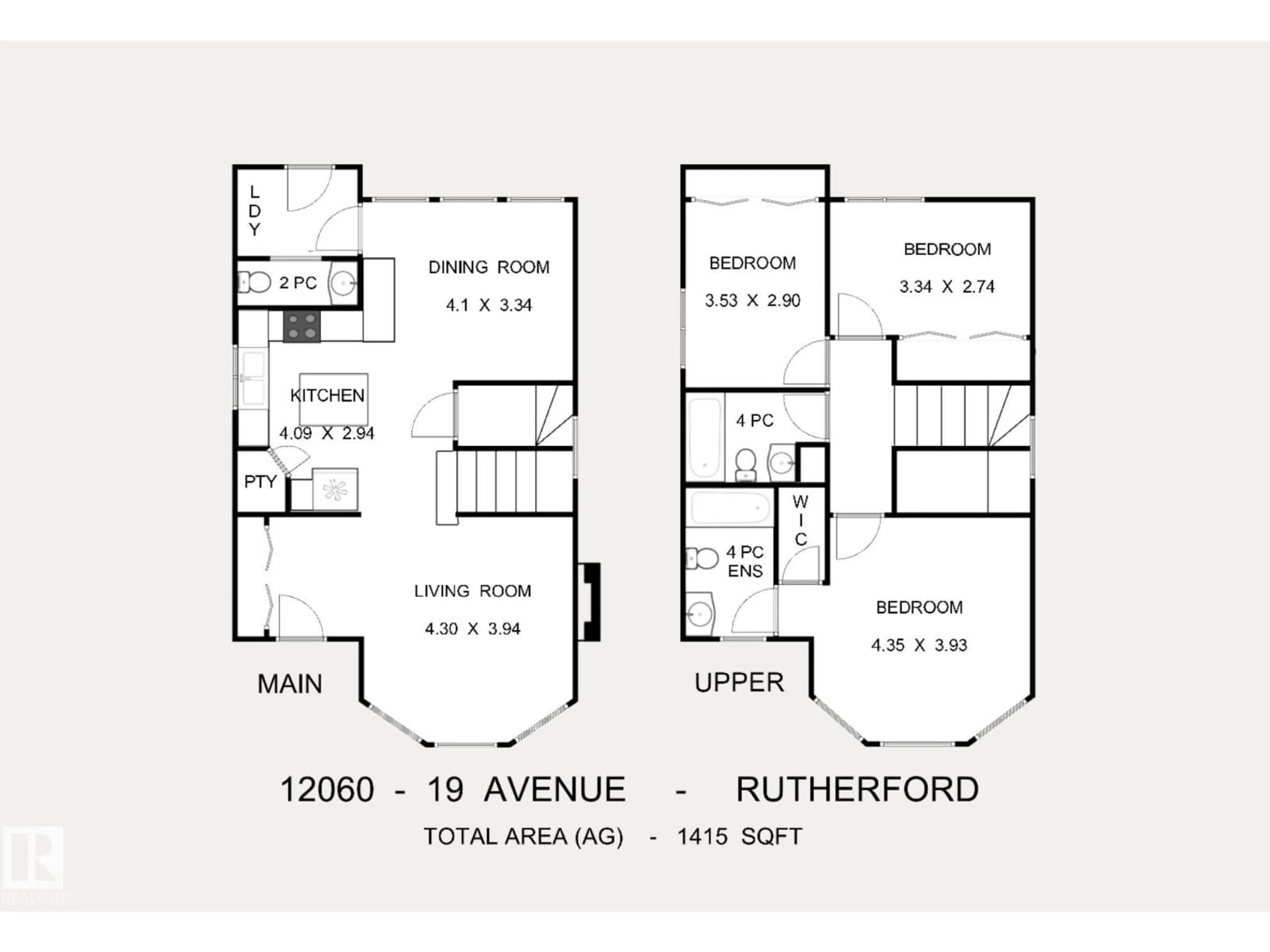 Floor plan for SW - 12060 19 AV, Edmonton Alberta T6W1W5