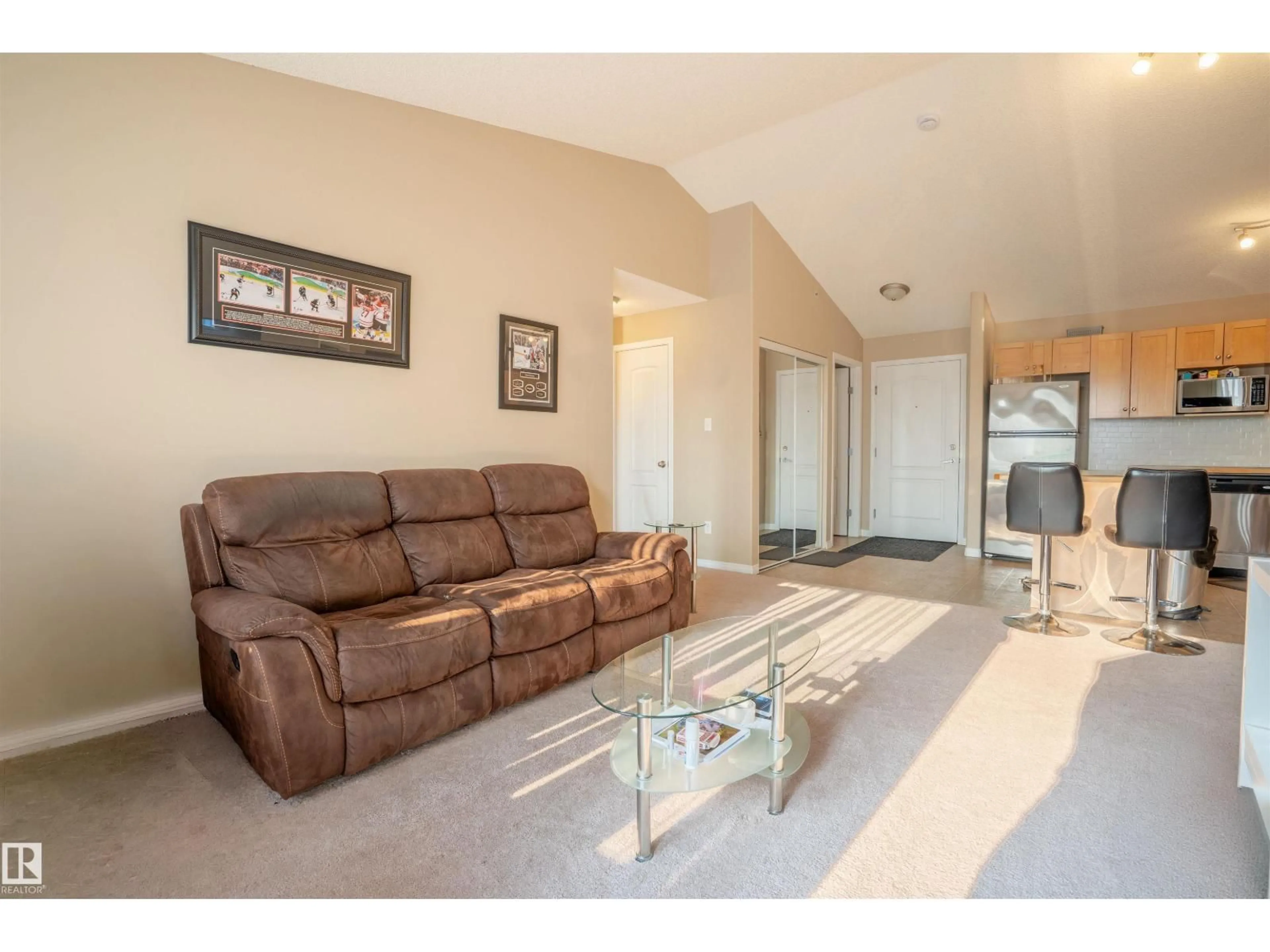 Living room with furniture, unknown for #409 - 5350 199 ST, Edmonton Alberta T6M0A4