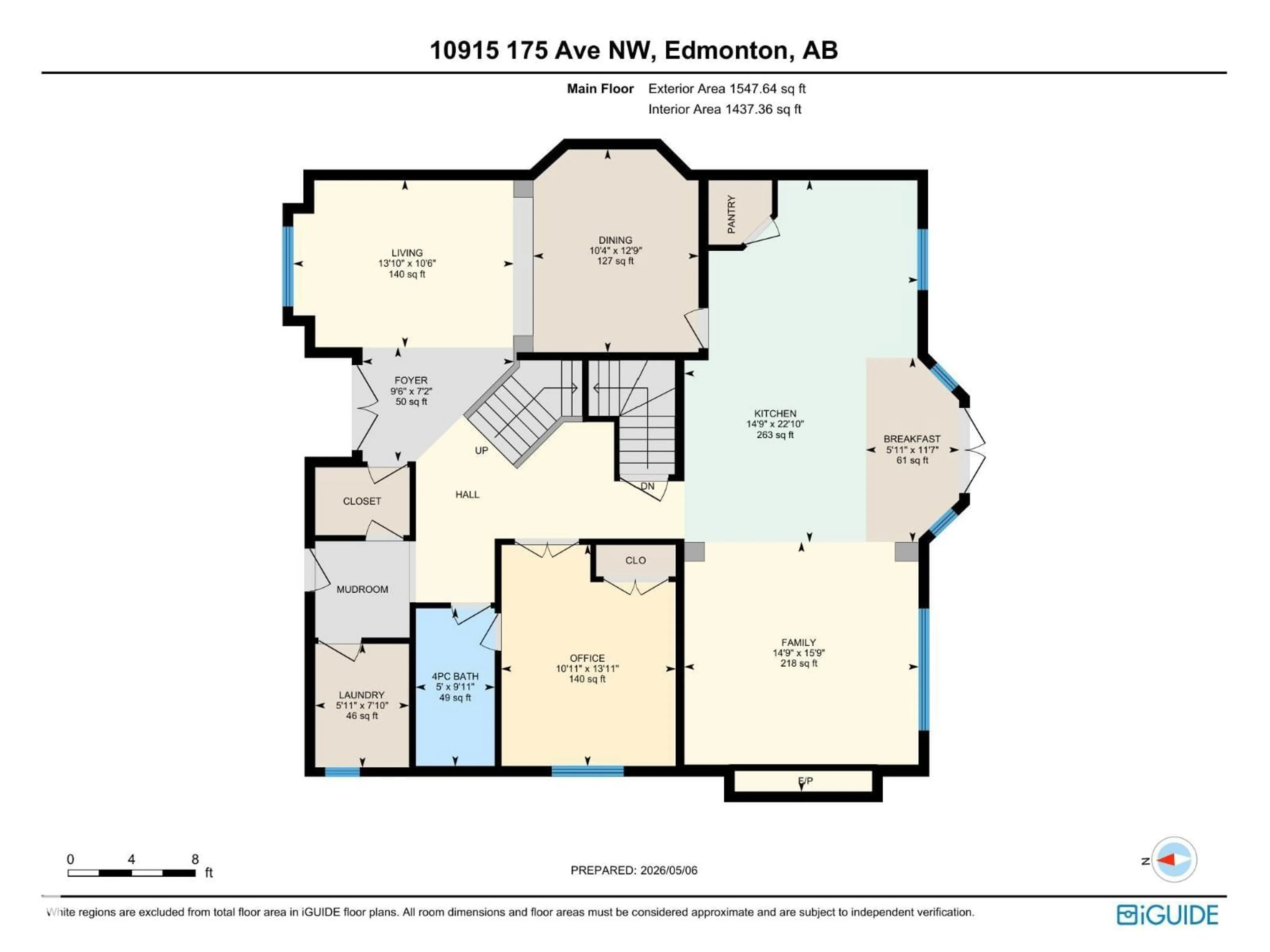 Floor plan for 10915 175 AV, Edmonton Alberta T5X0B7