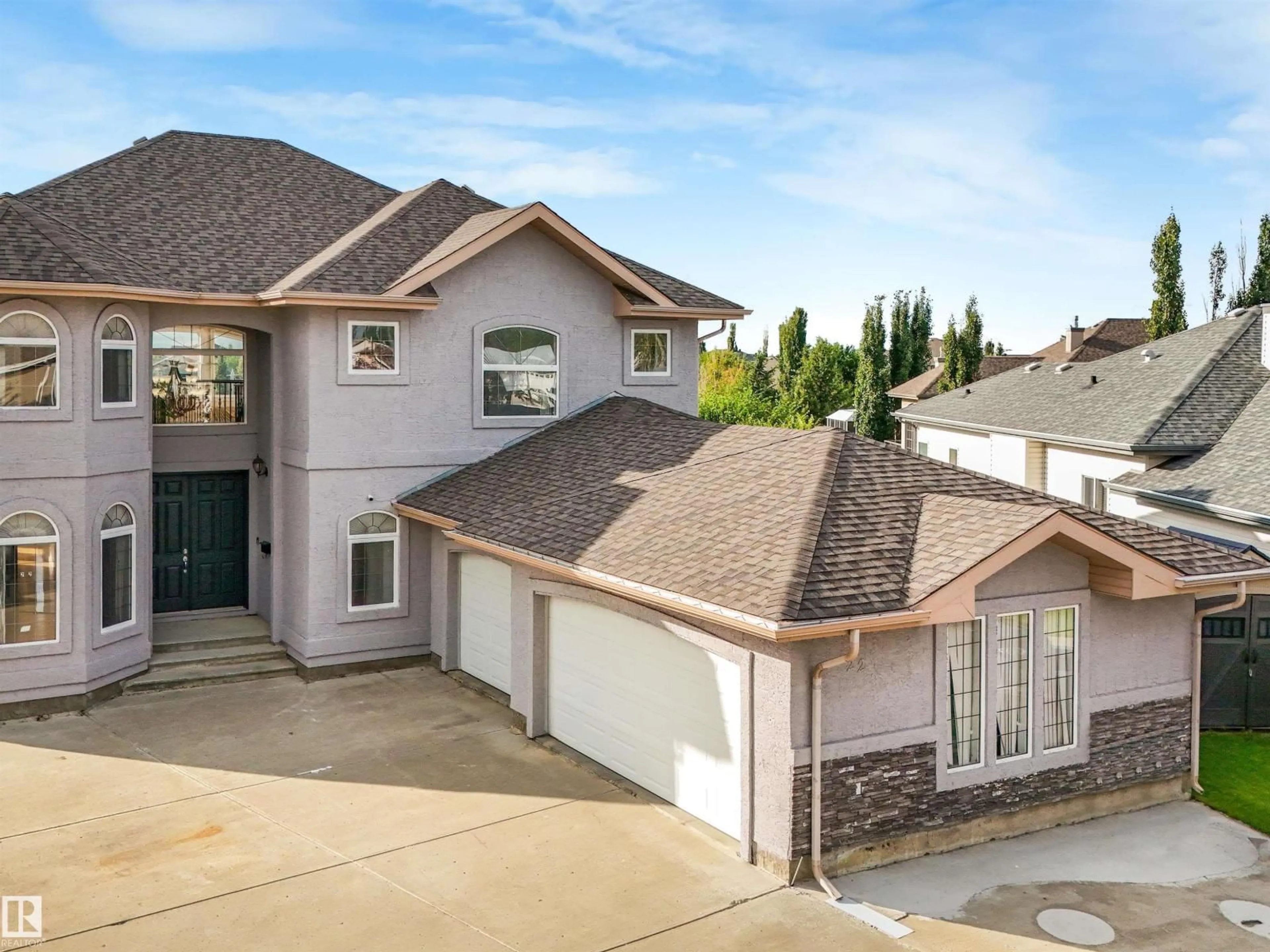 A pic from outside/outdoor area/front of a property/back of a property/a pic from drone, street for 22 SHORES DR, Leduc Alberta T9E8N8
