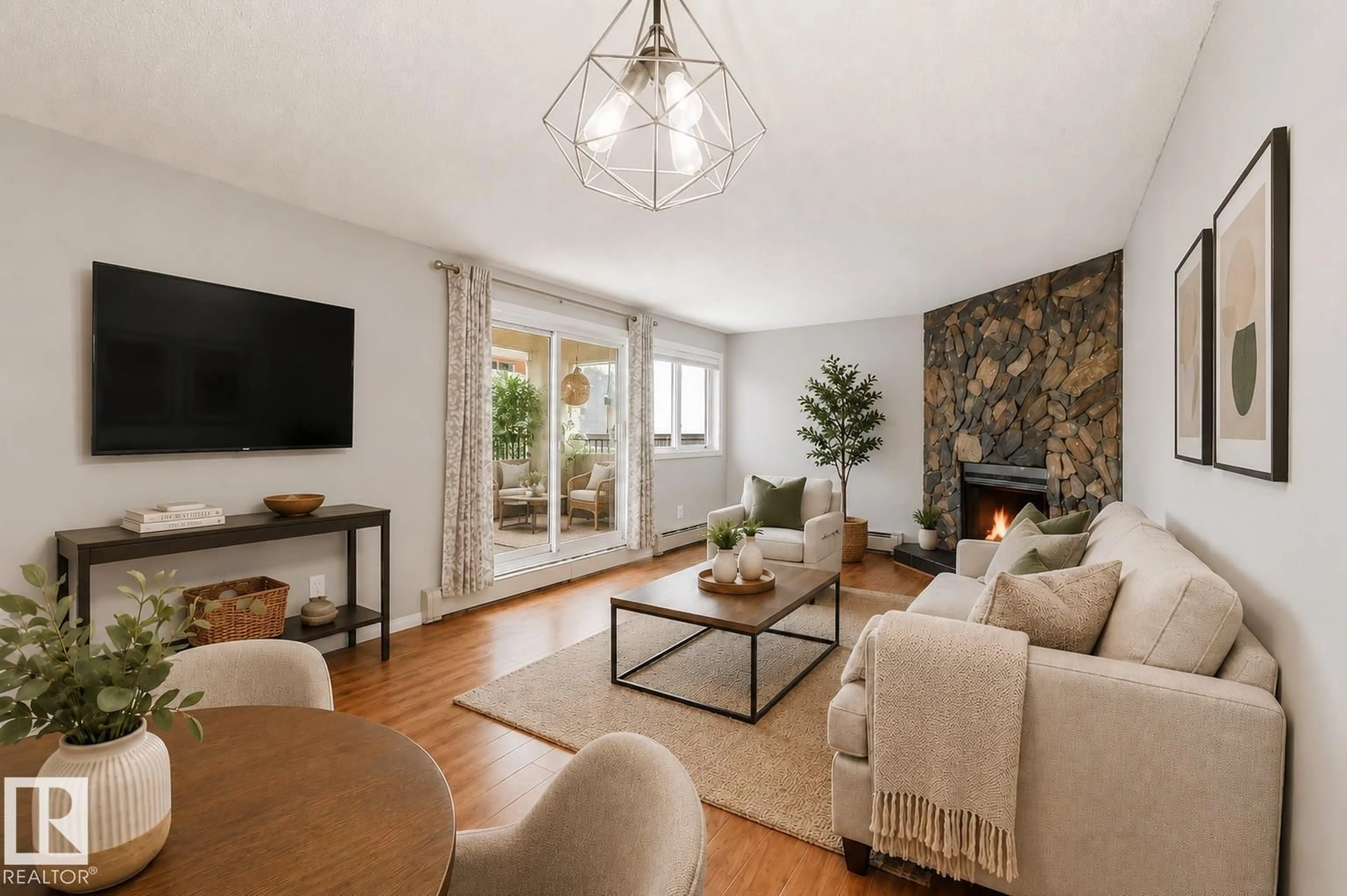 Living room with furniture, unknown for #107 - 10138 116 ST, Edmonton Alberta T5K1V8