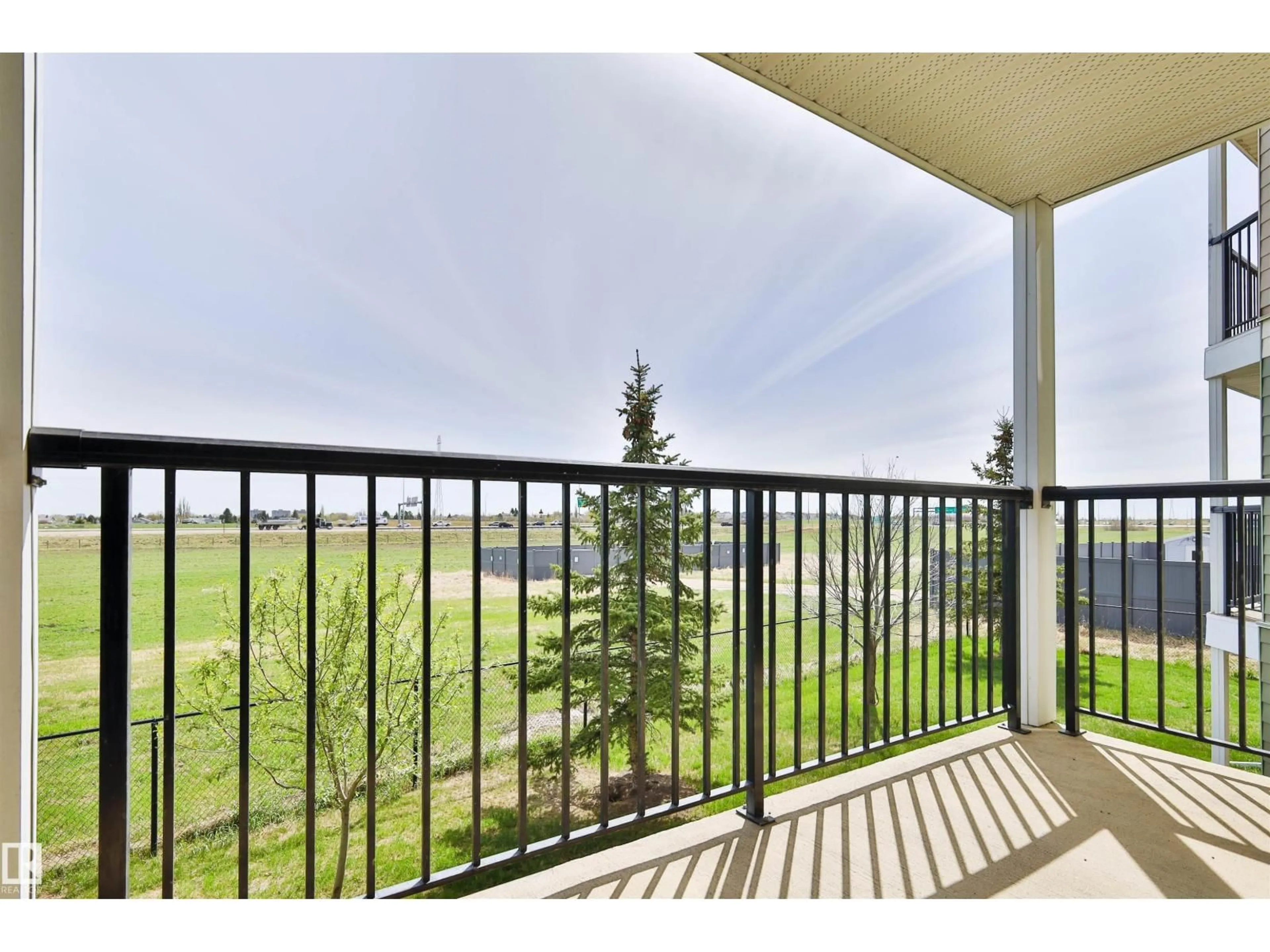 Balcony in the apartment, water/lake/river/ocean view for #213 - 6925 199 ST, Edmonton Alberta T5T3X8
