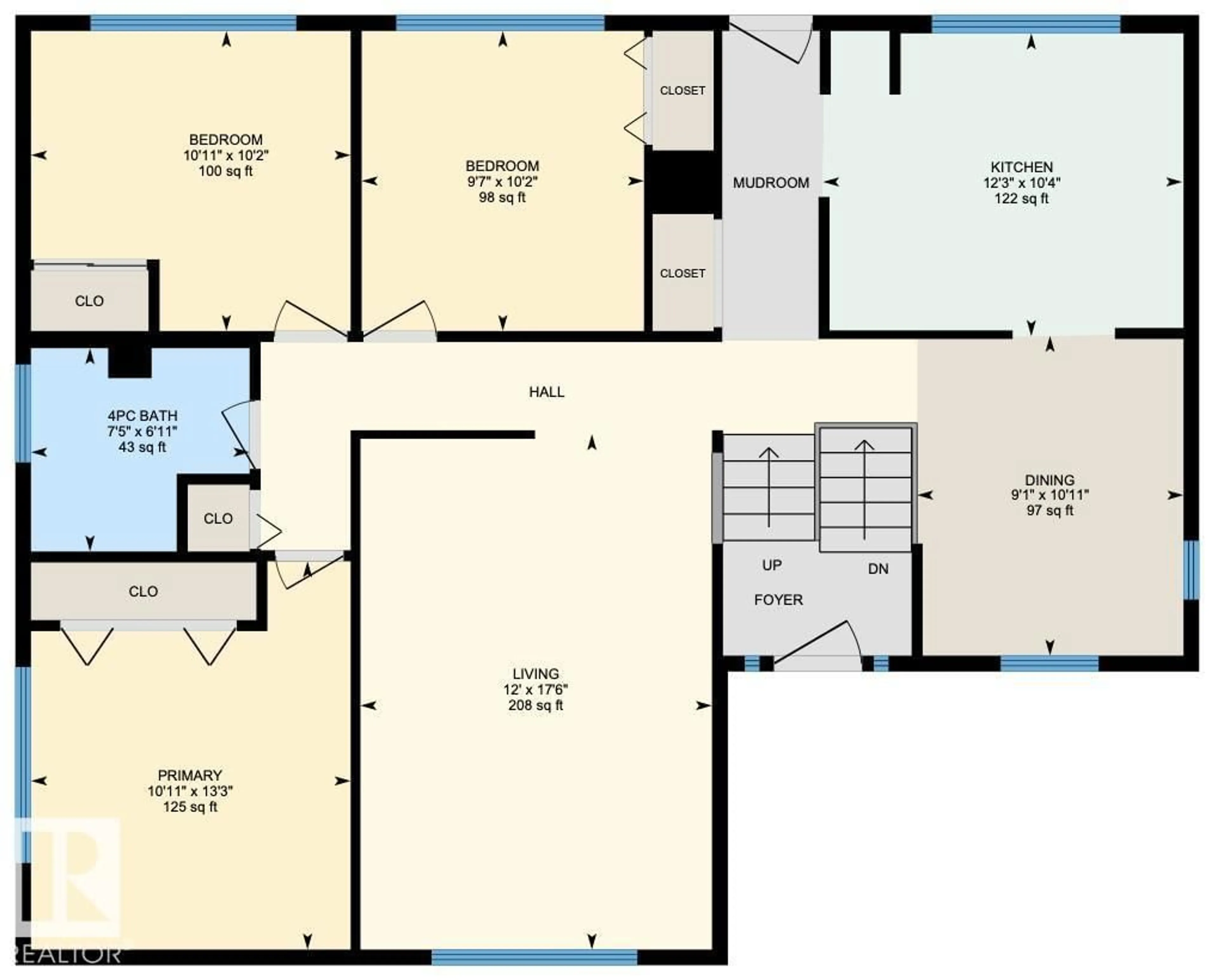 Floor plan for NW - 4139 122 ST, Edmonton Alberta T6J1Z1