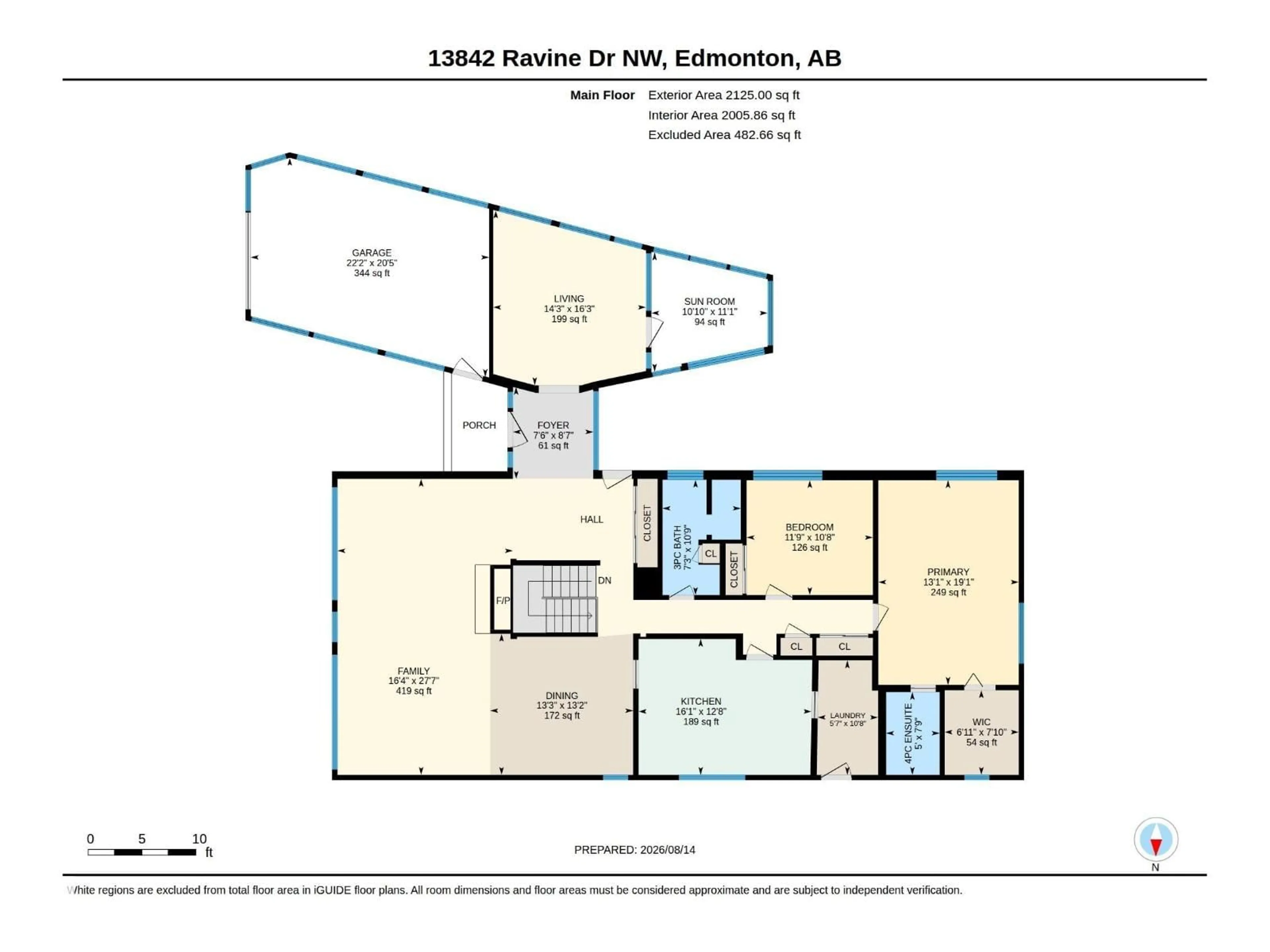 Floor plan for 13842 RAVINE DR, Edmonton Alberta T5N3M1