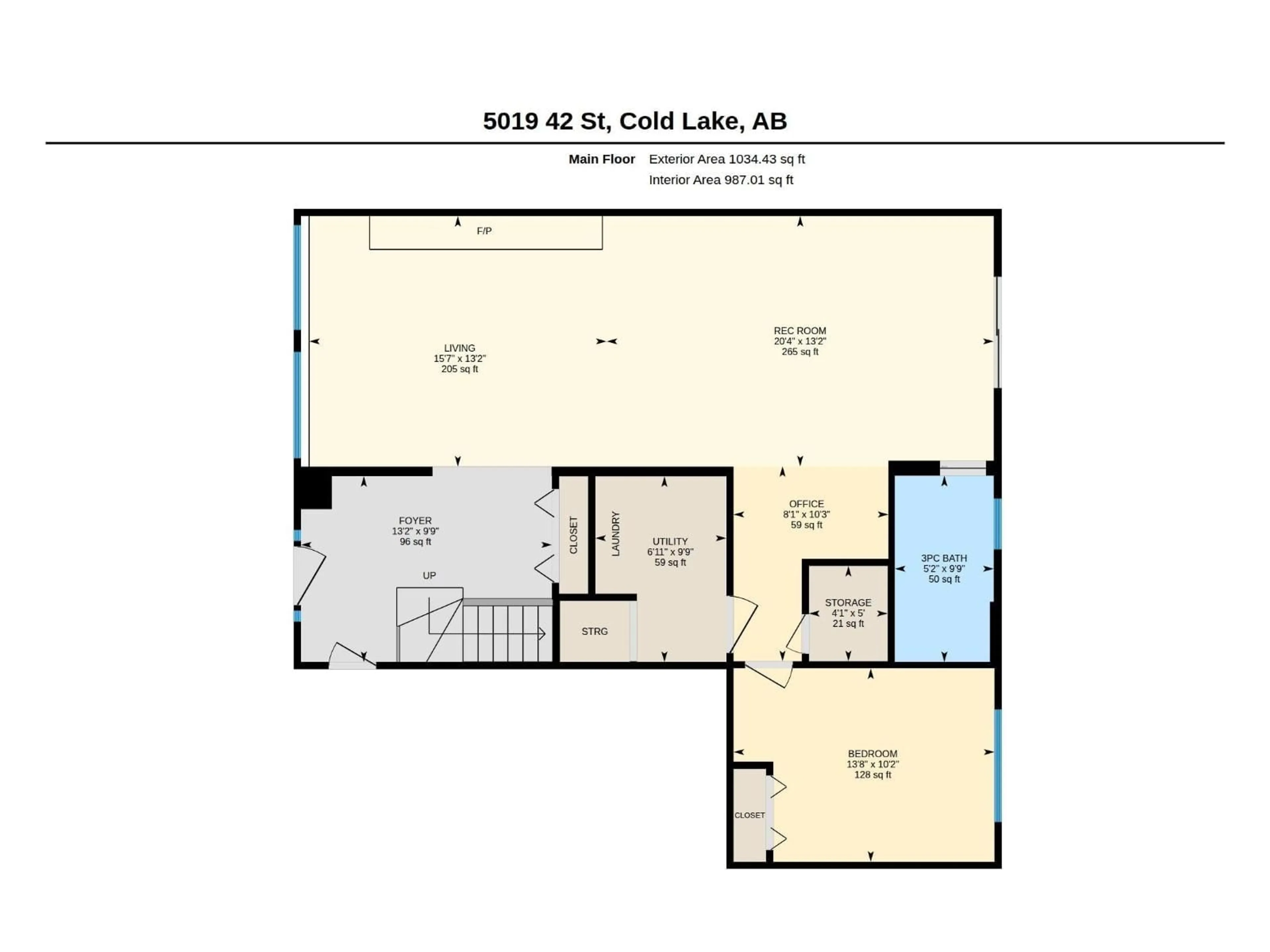 Floor plan for 5019 42 ST, Cold Lake Alberta T9M2A5