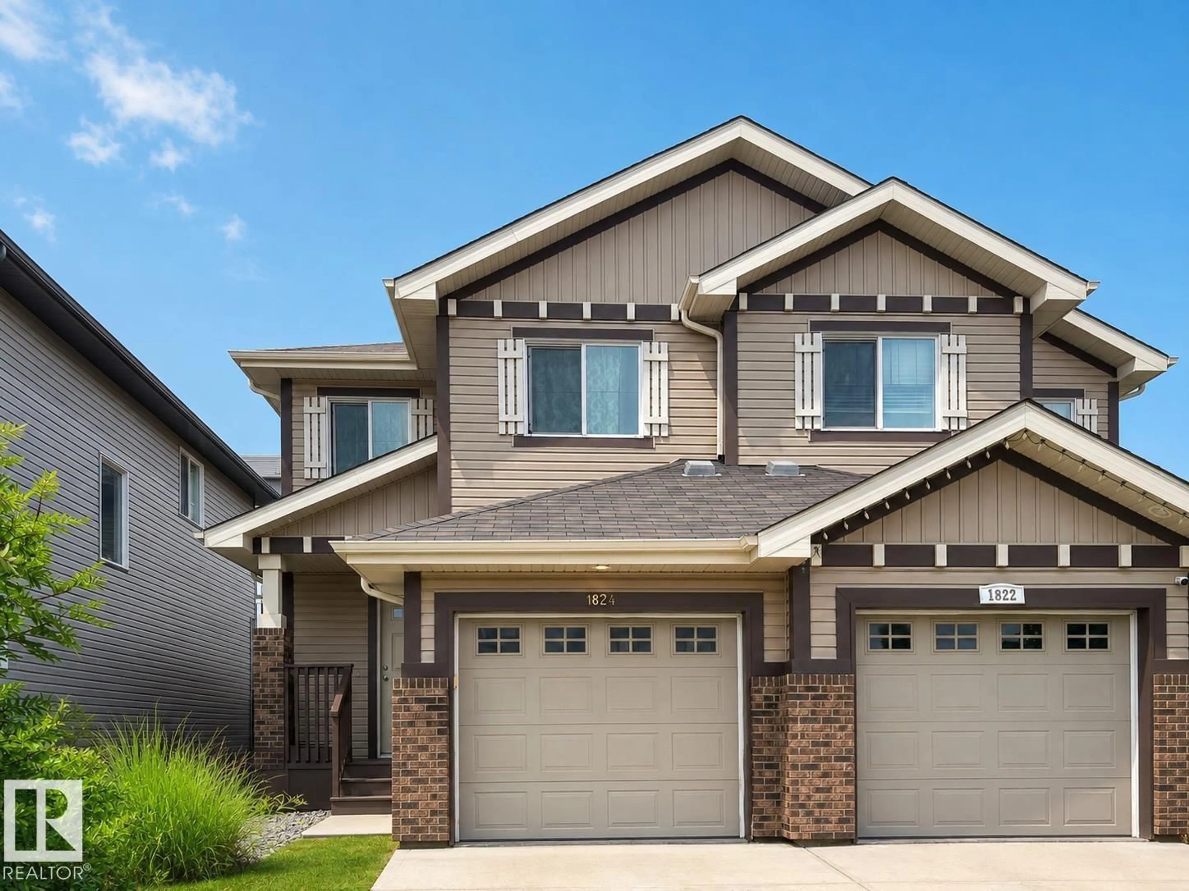 Home with vinyl exterior material, street for 1824 RUTHERFORD RD, Edmonton Alberta T6W0Z8