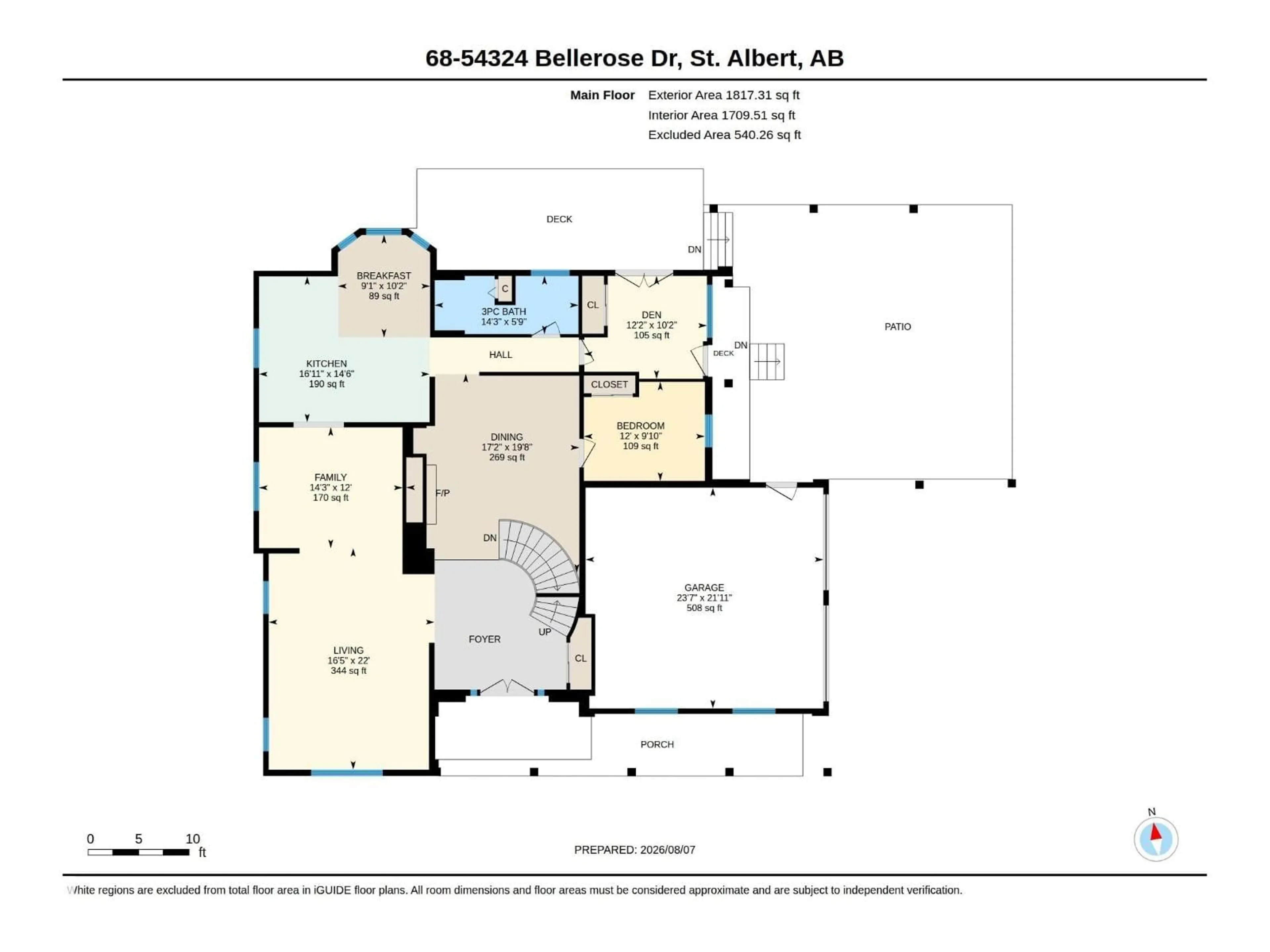 Floor plan for 54324 - 68 BELLEROSE DR, Rural Sturgeon County Alberta T8T0C5