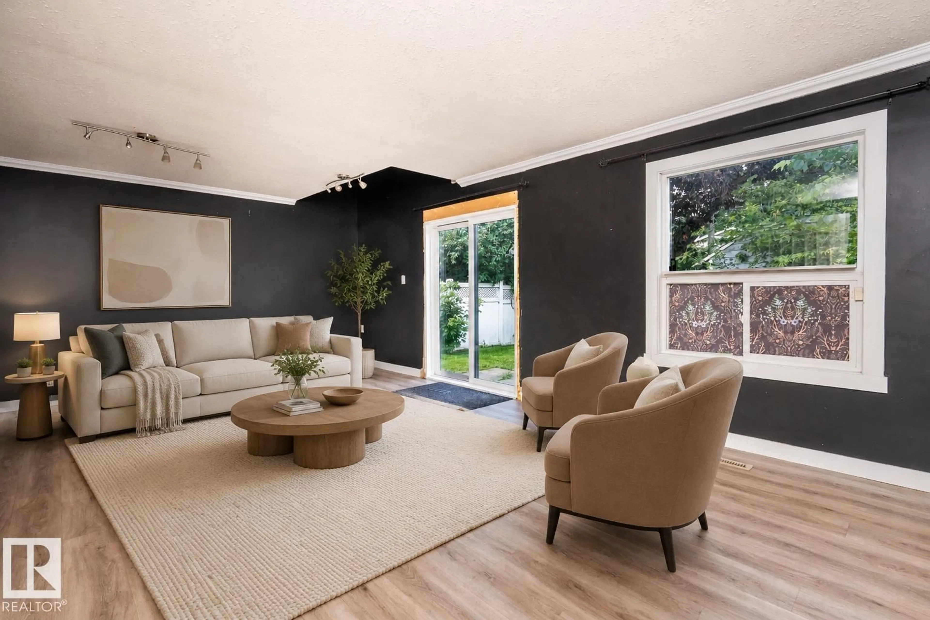 Living room with furniture, unknown for NW - 10330 76 ST, Edmonton Alberta T6A3A7