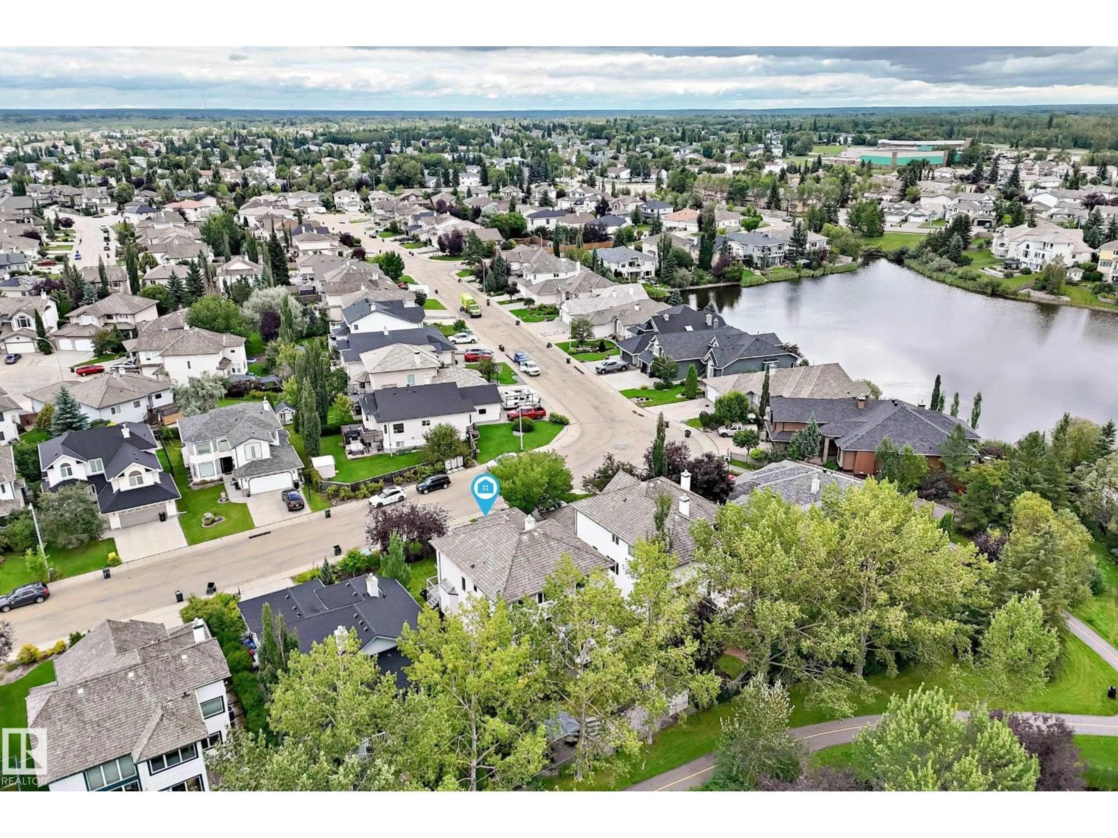 A pic from outside/outdoor area/front of a property/back of a property/a pic from drone, water/lake/river/ocean view for HB - 28 NOTTINGHAM, Sherwood Park Alberta T8A5Z8