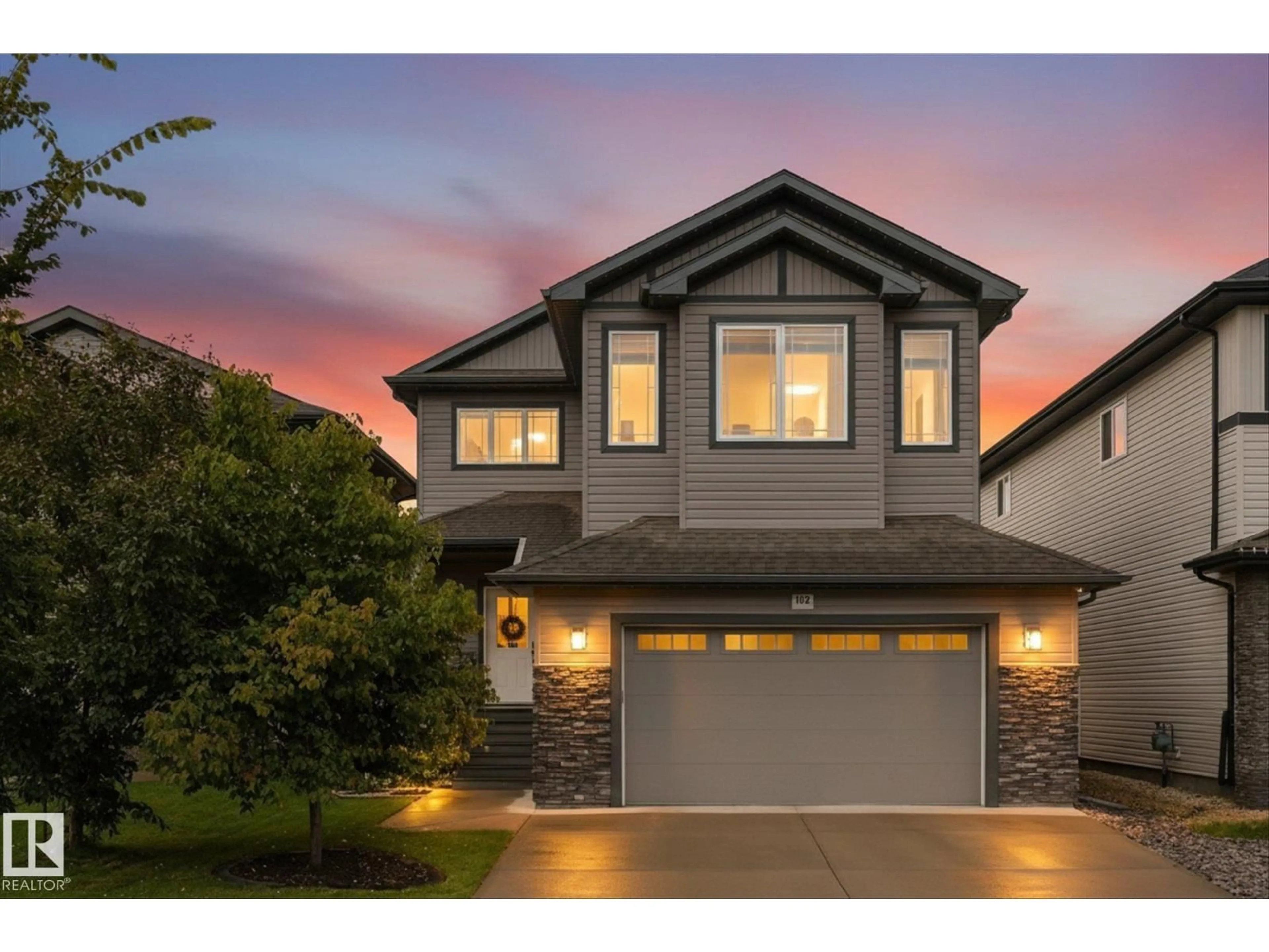 Home with brick exterior material, street for 182 WOODHILL LN, Fort Saskatchewan Alberta T8L0L5