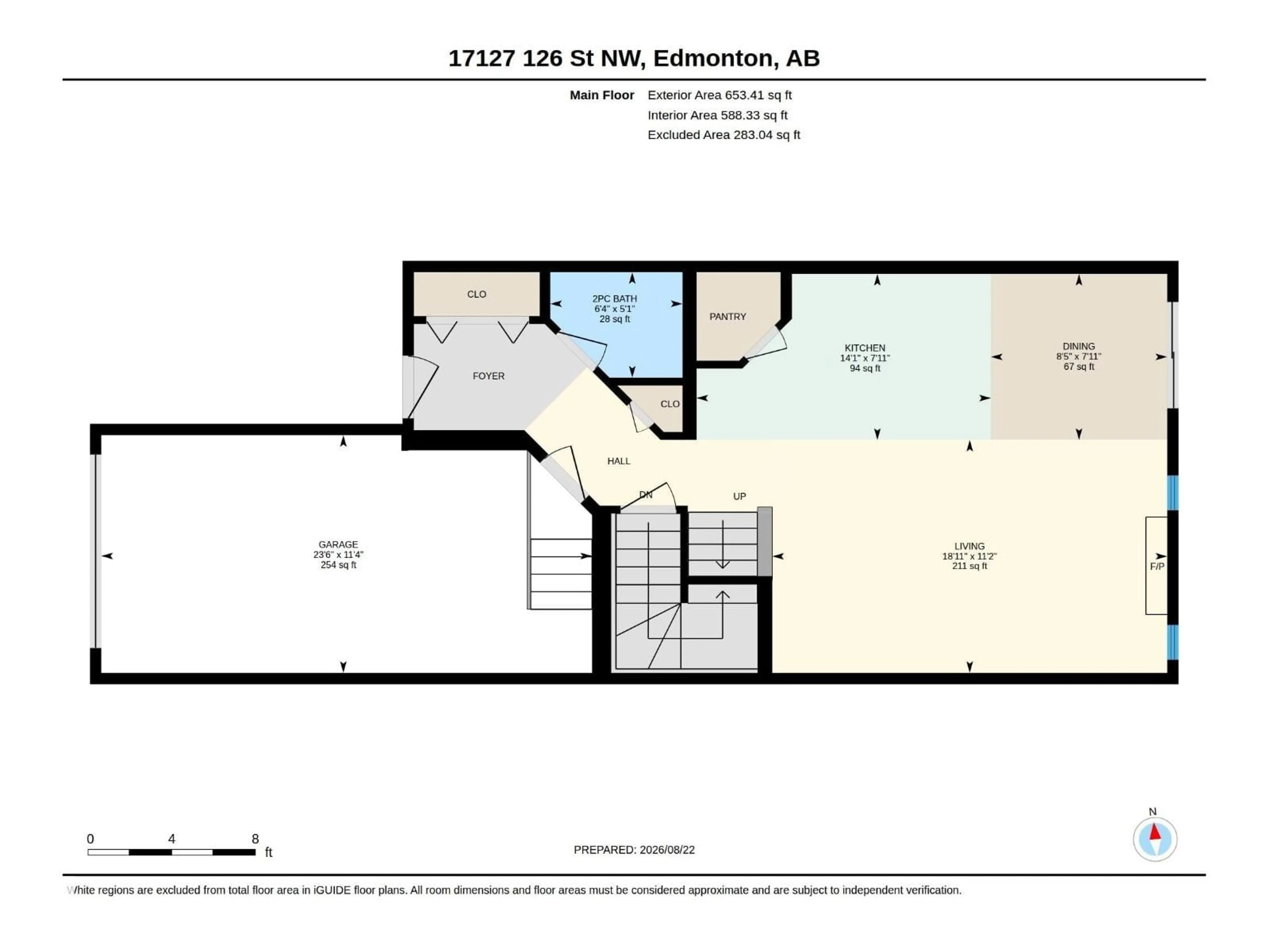 Floor plan for 17127 126 ST, Edmonton Alberta T5X0E6
