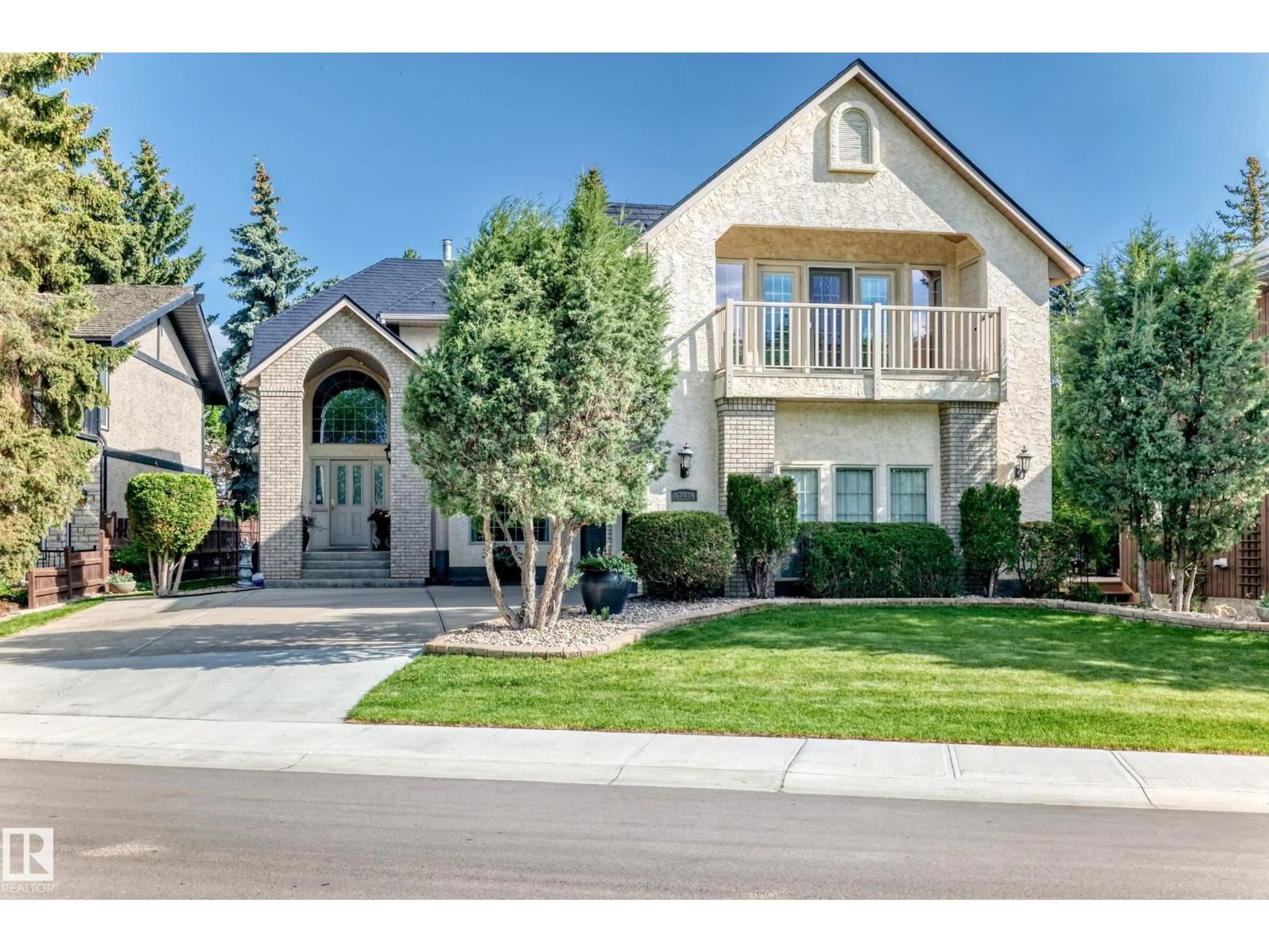 Home with brick exterior material, street for 17416 53 AV, Edmonton Alberta T6M1C4