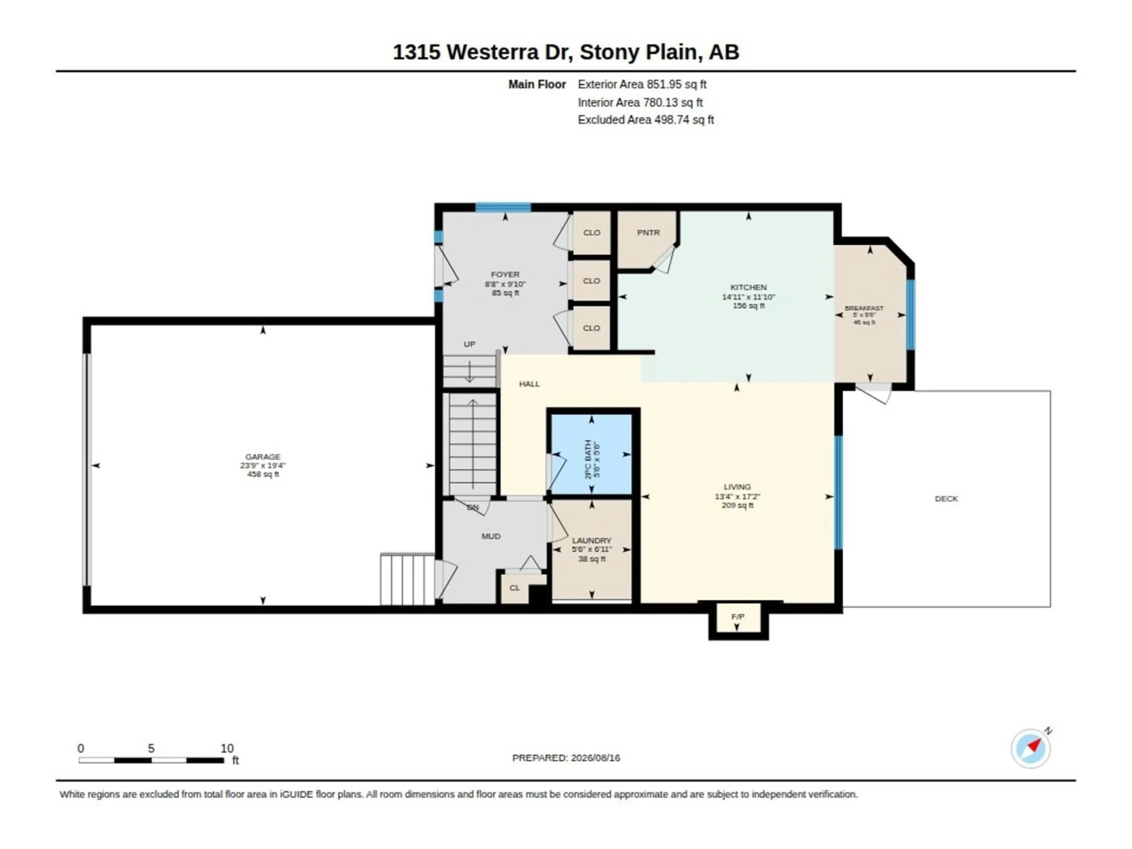 Floor plan for 1315 WESTERRA DR, Stony Plain Alberta T7Z0B2