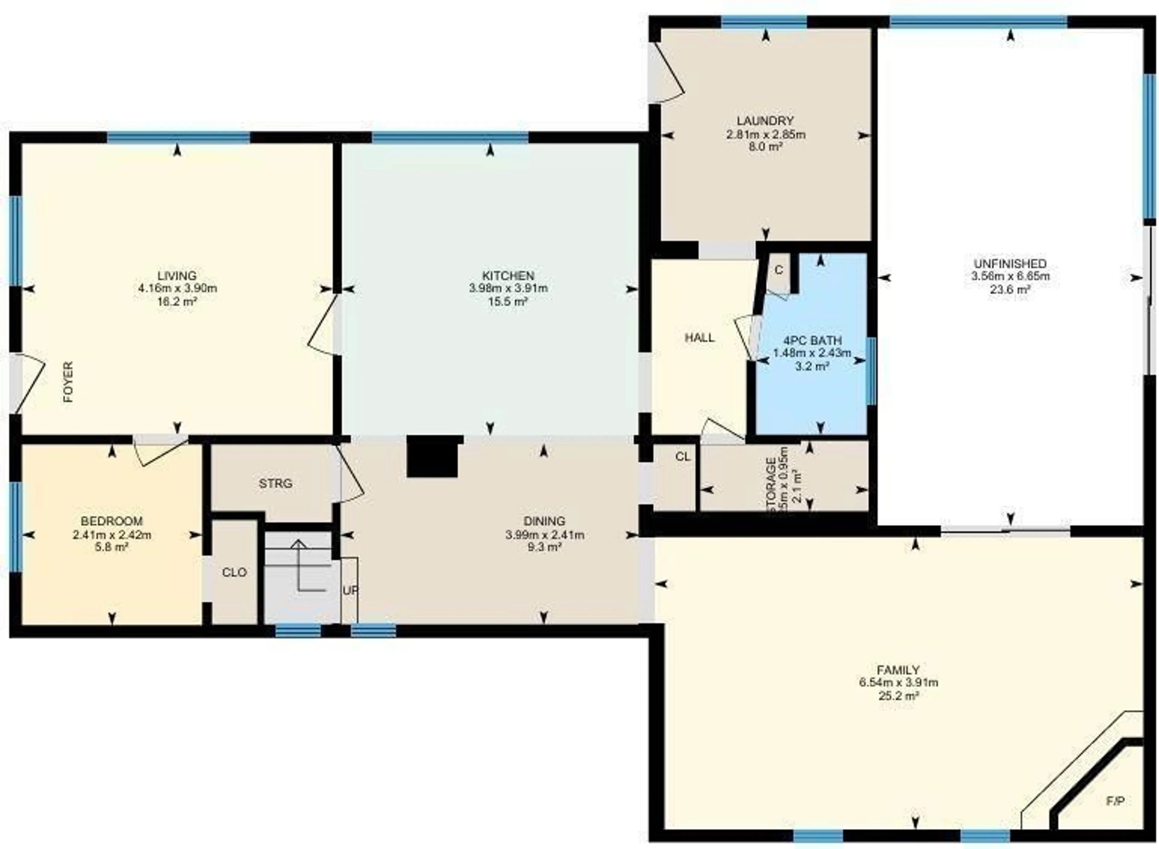 Floor plan for 5032 & 5036 53 AVE, Warburg Alberta T0C2T0