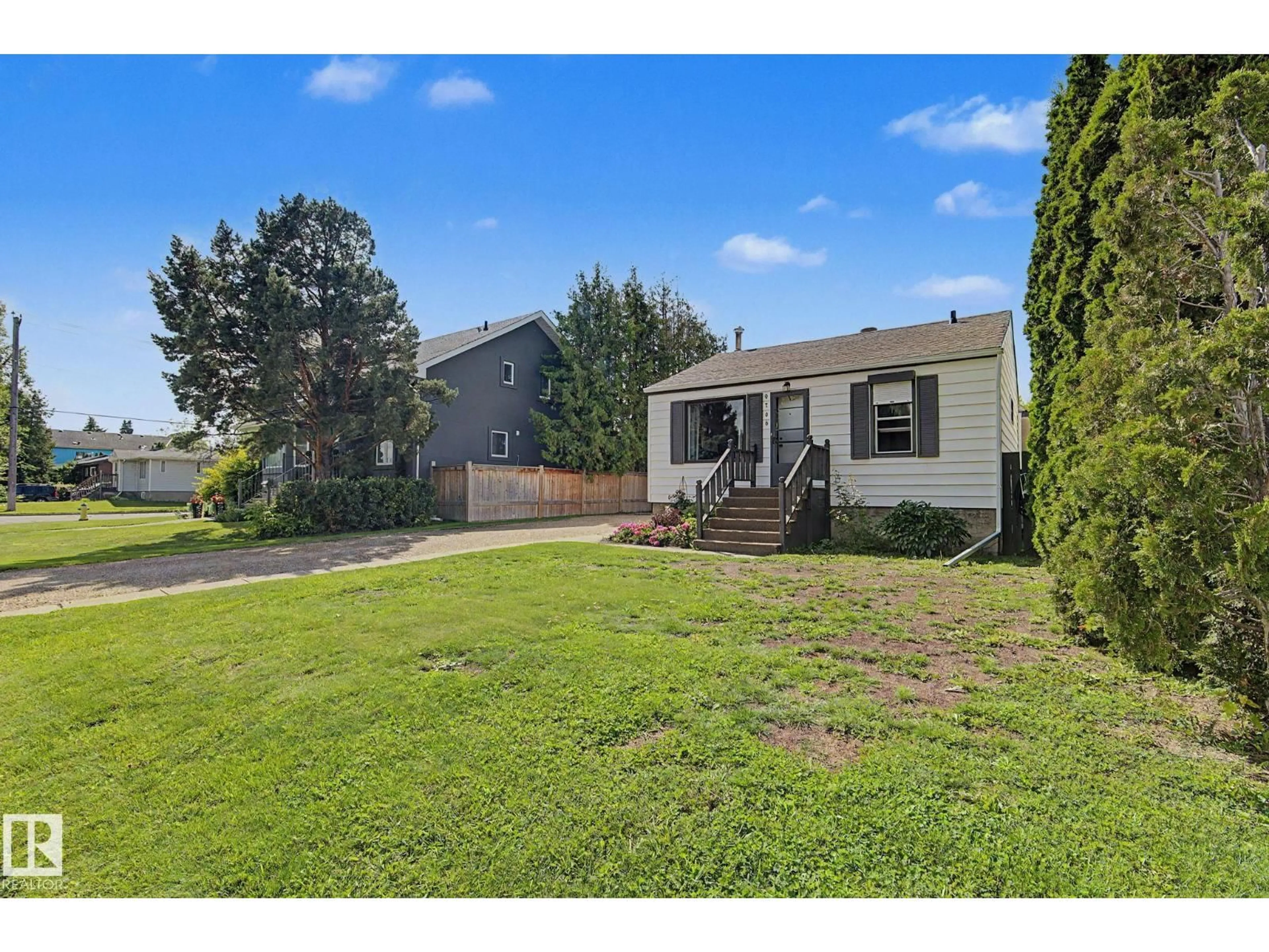 A pic from outside/outdoor area/front of a property/back of a property/a pic from drone, street for 9706 159 ST, Edmonton Alberta T5P2Z3