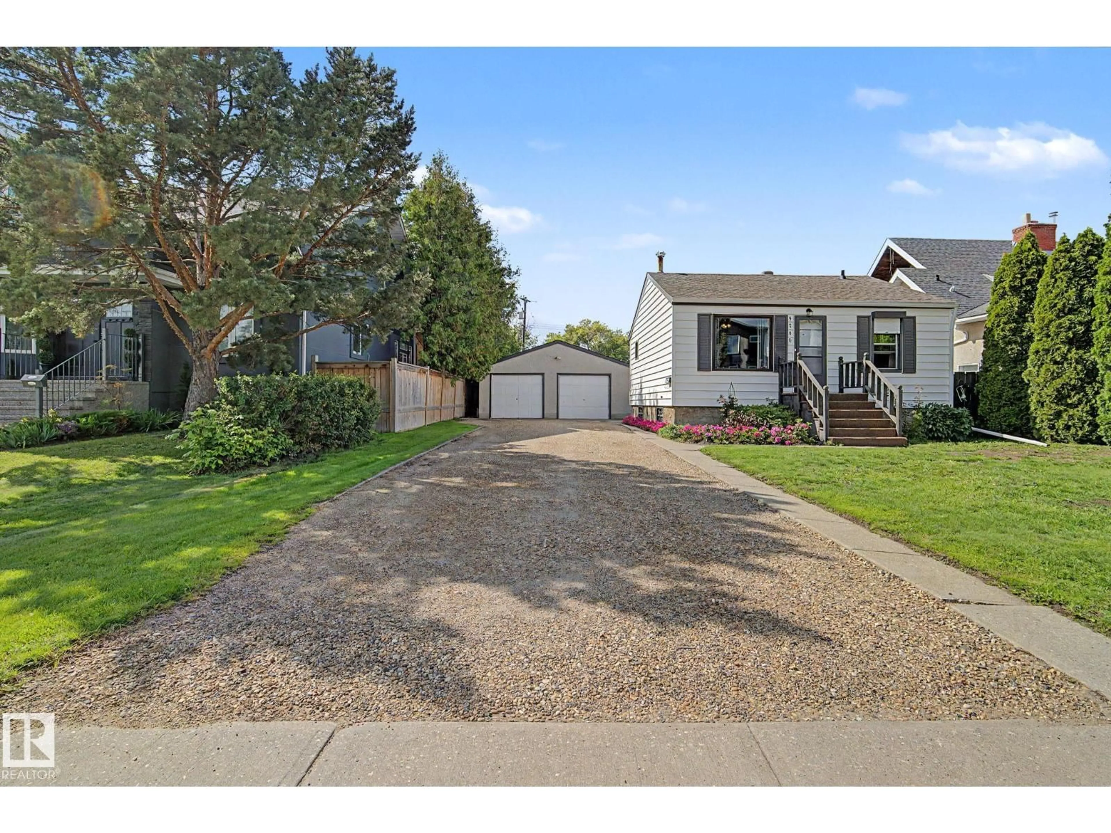 A pic from outside/outdoor area/front of a property/back of a property/a pic from drone, street for 9706 159 ST, Edmonton Alberta T5P2Z3