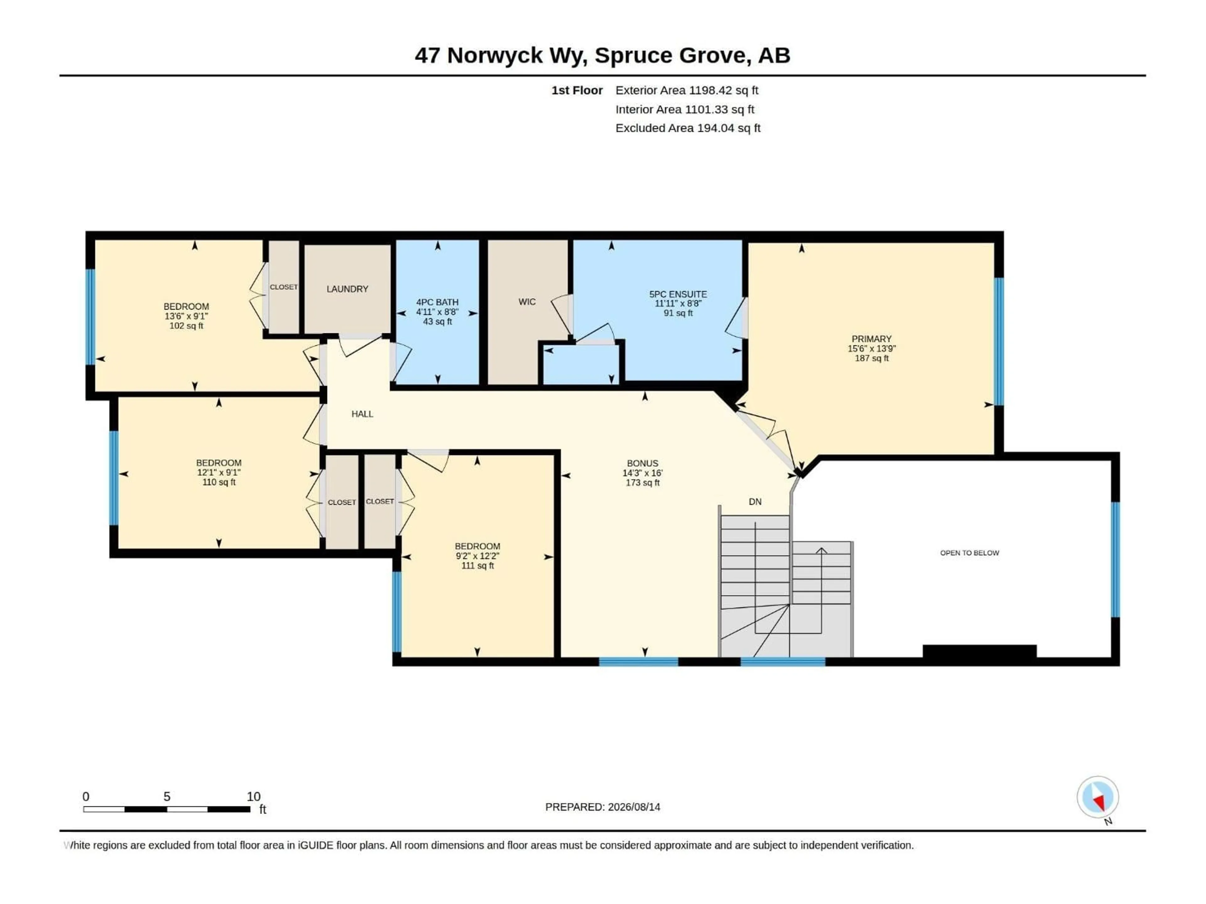 Floor plan for 47 NORWYK WY, Spruce Grove Alberta T7X4E9