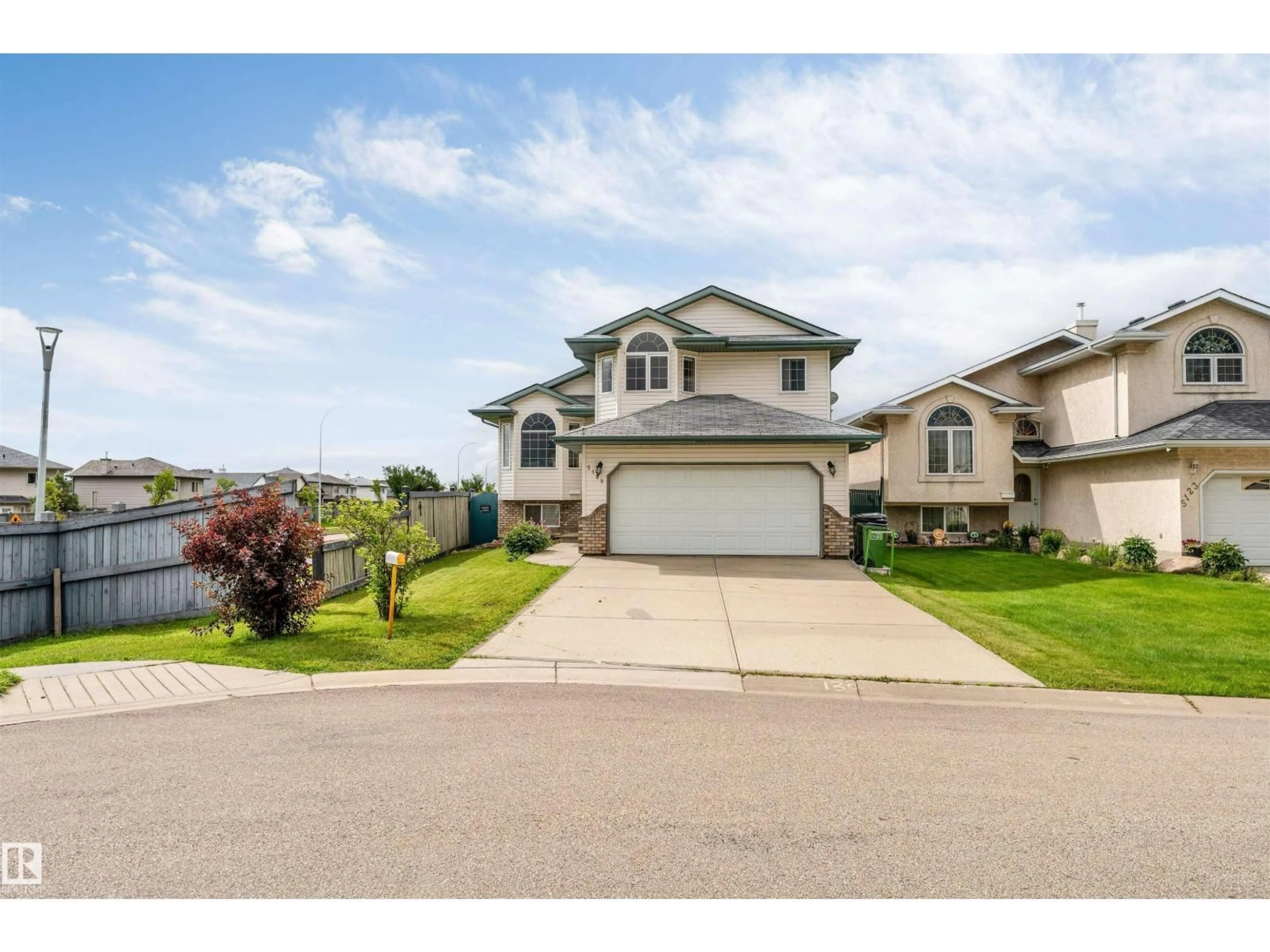 Home with vinyl exterior material, street for NW - 5119 157 AV, Edmonton Alberta T5Y2X5