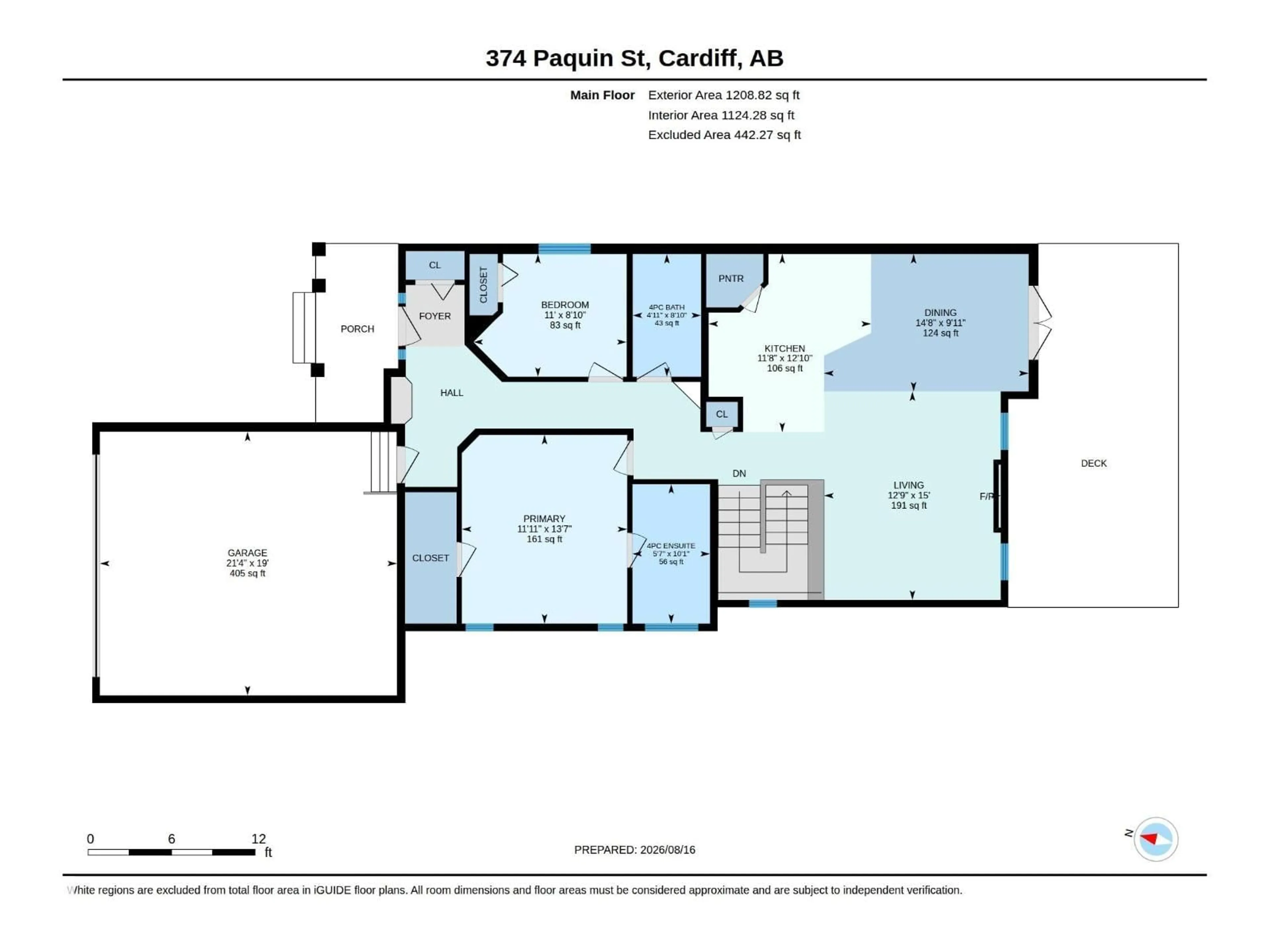 Floor plan for 374 PAQUIN ST, Cardiff Alberta T8R2G5