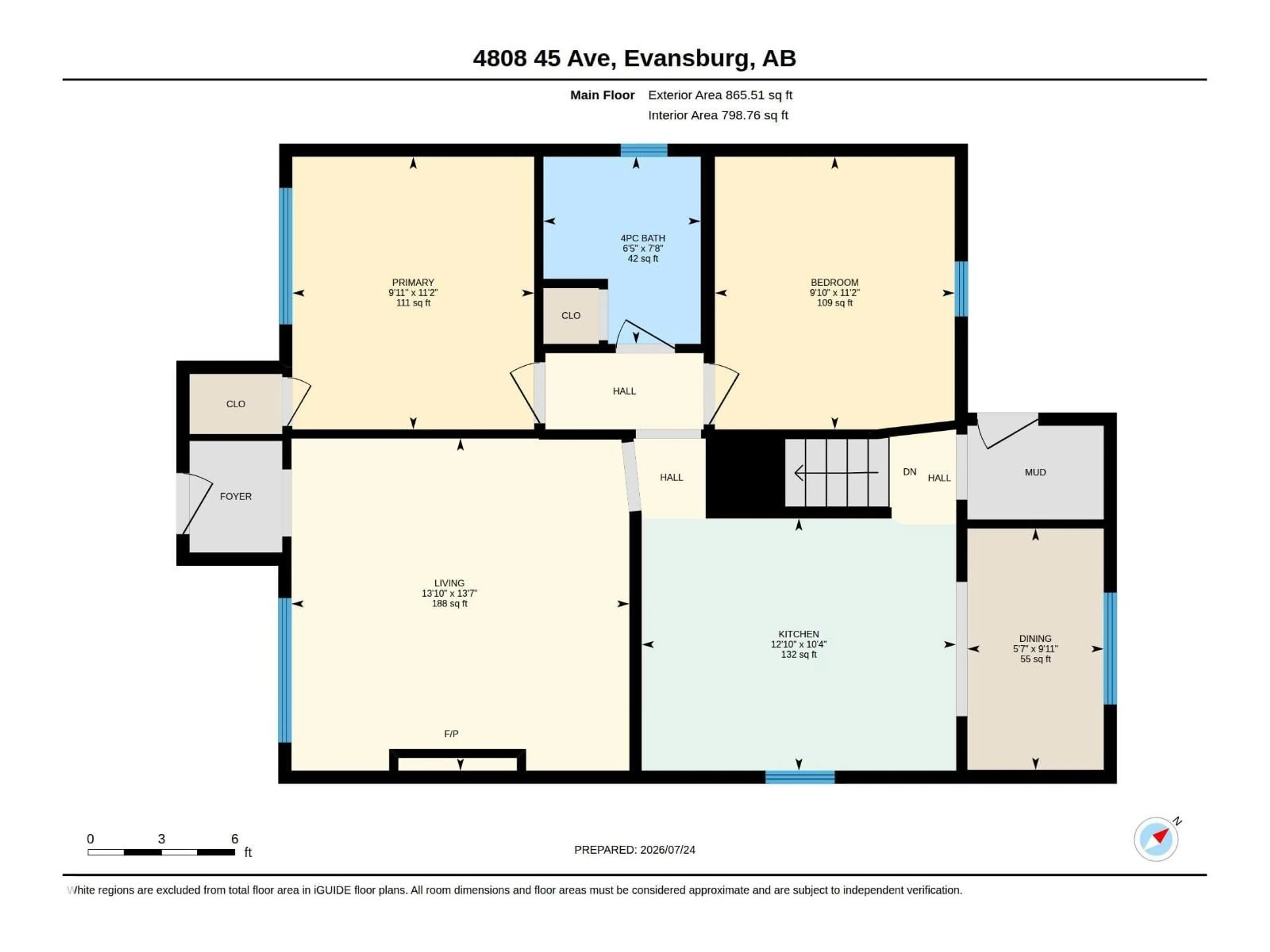 Floor plan for 4808 45 AV, Evansburg Alberta T0E0T0