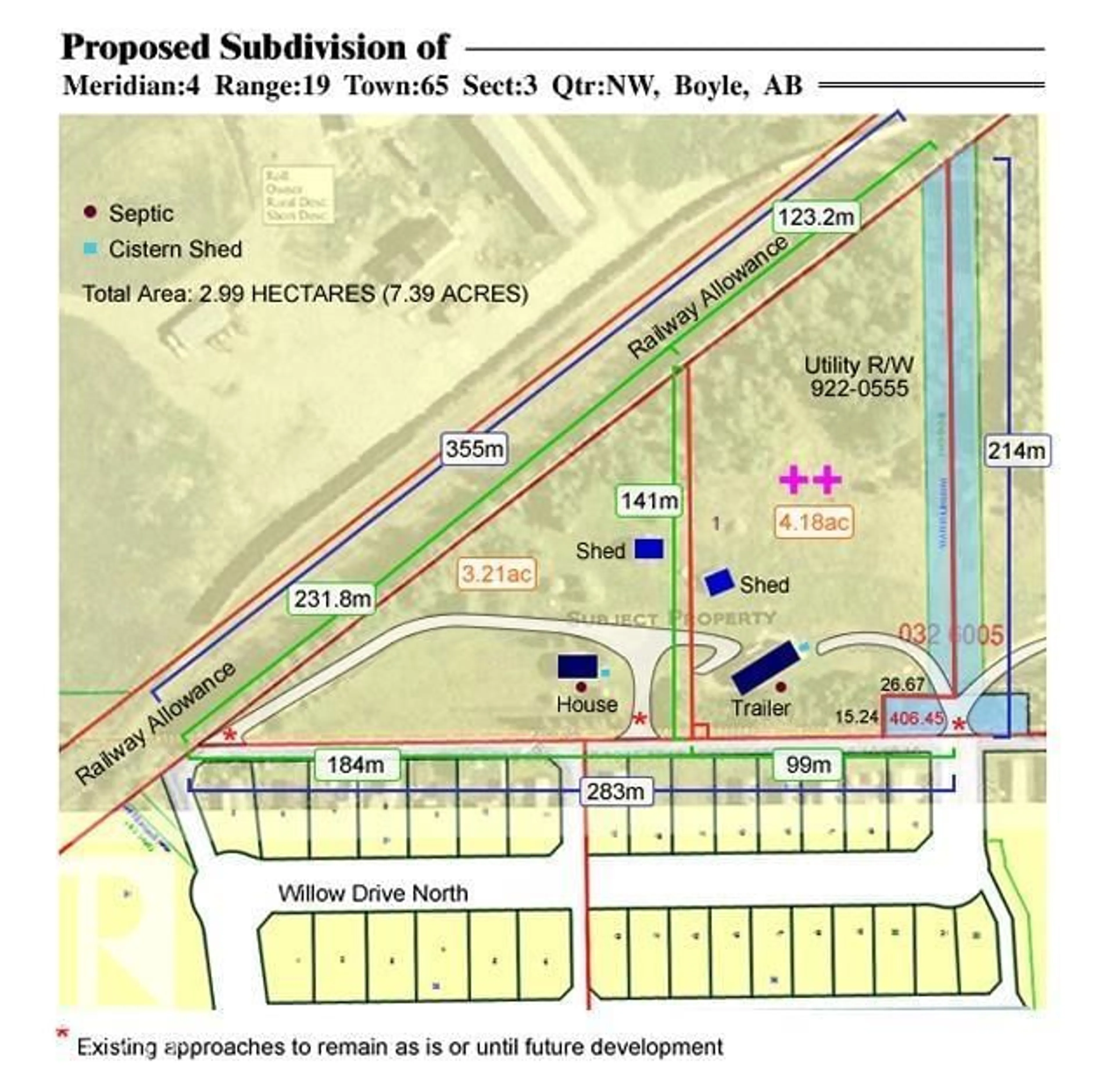 Picture of a map for Out Of Town - 7 WILLOW DR, Boyle Alberta T0A0M0