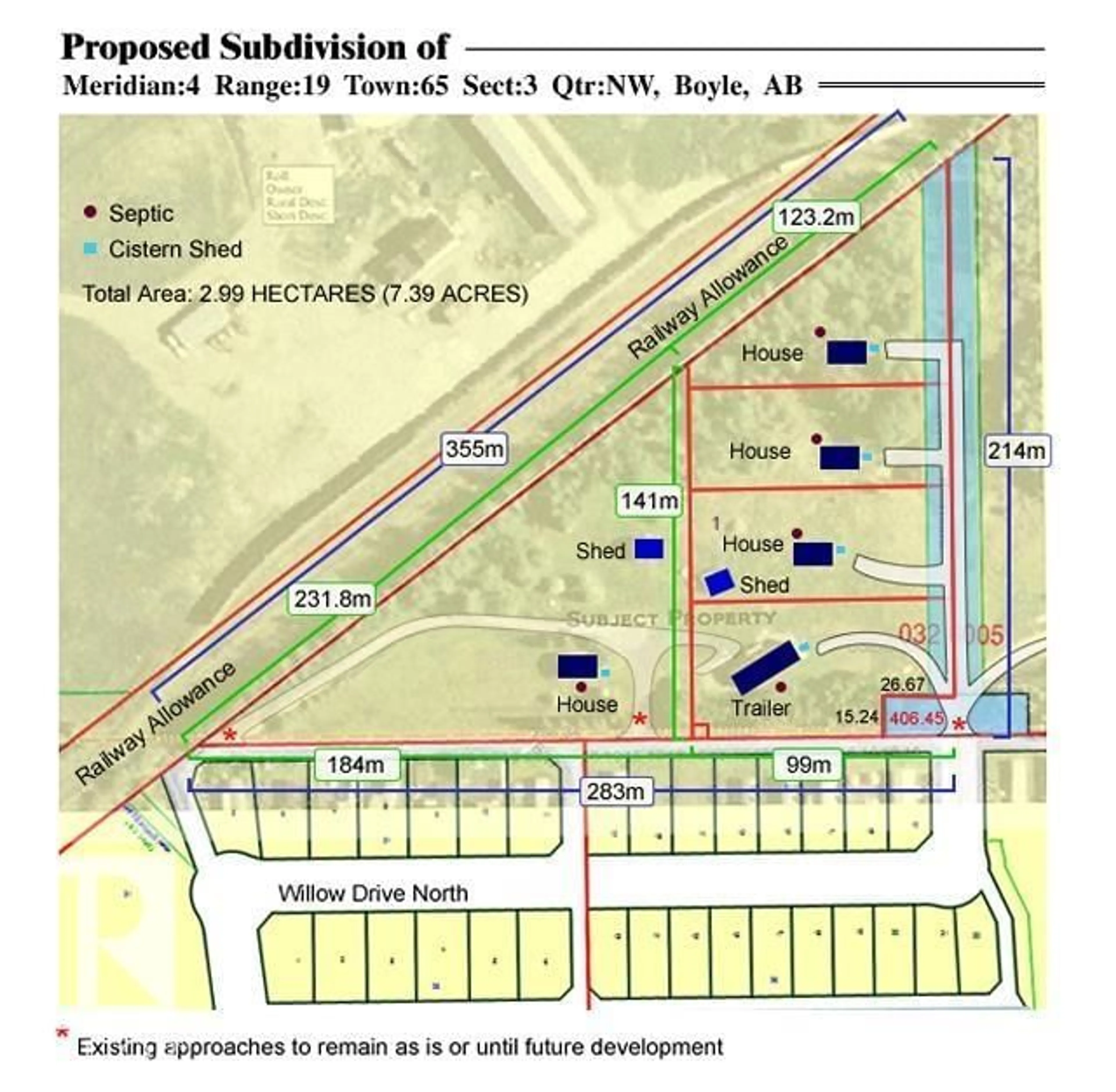 Picture of a map for Out Of Town - 7 WILLOW DR, Boyle Alberta T0A0M0
