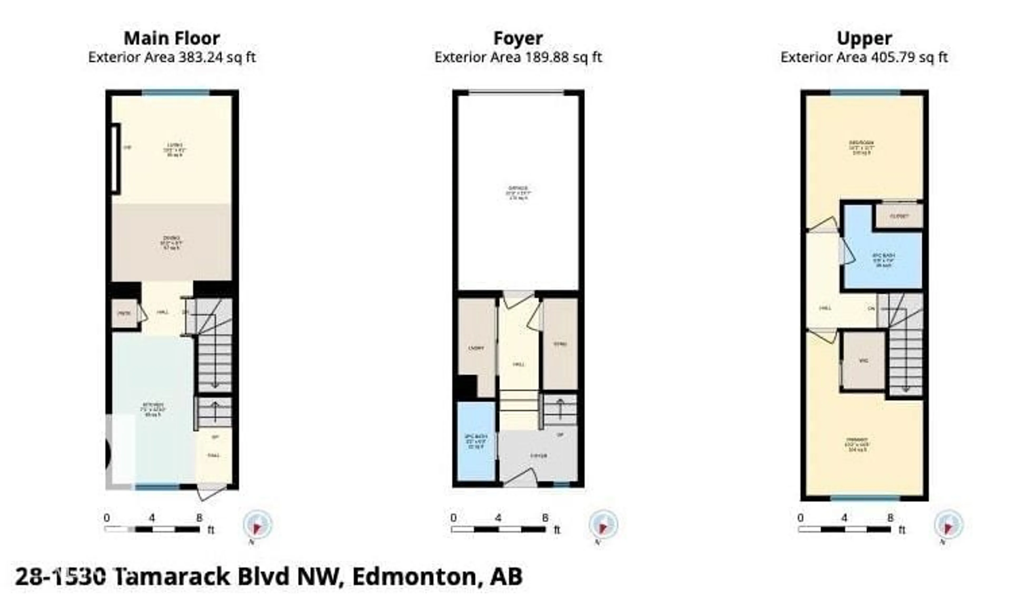 Floor plan for #28 - 1530 TAMARACK BV, Edmonton Alberta T6T2E6