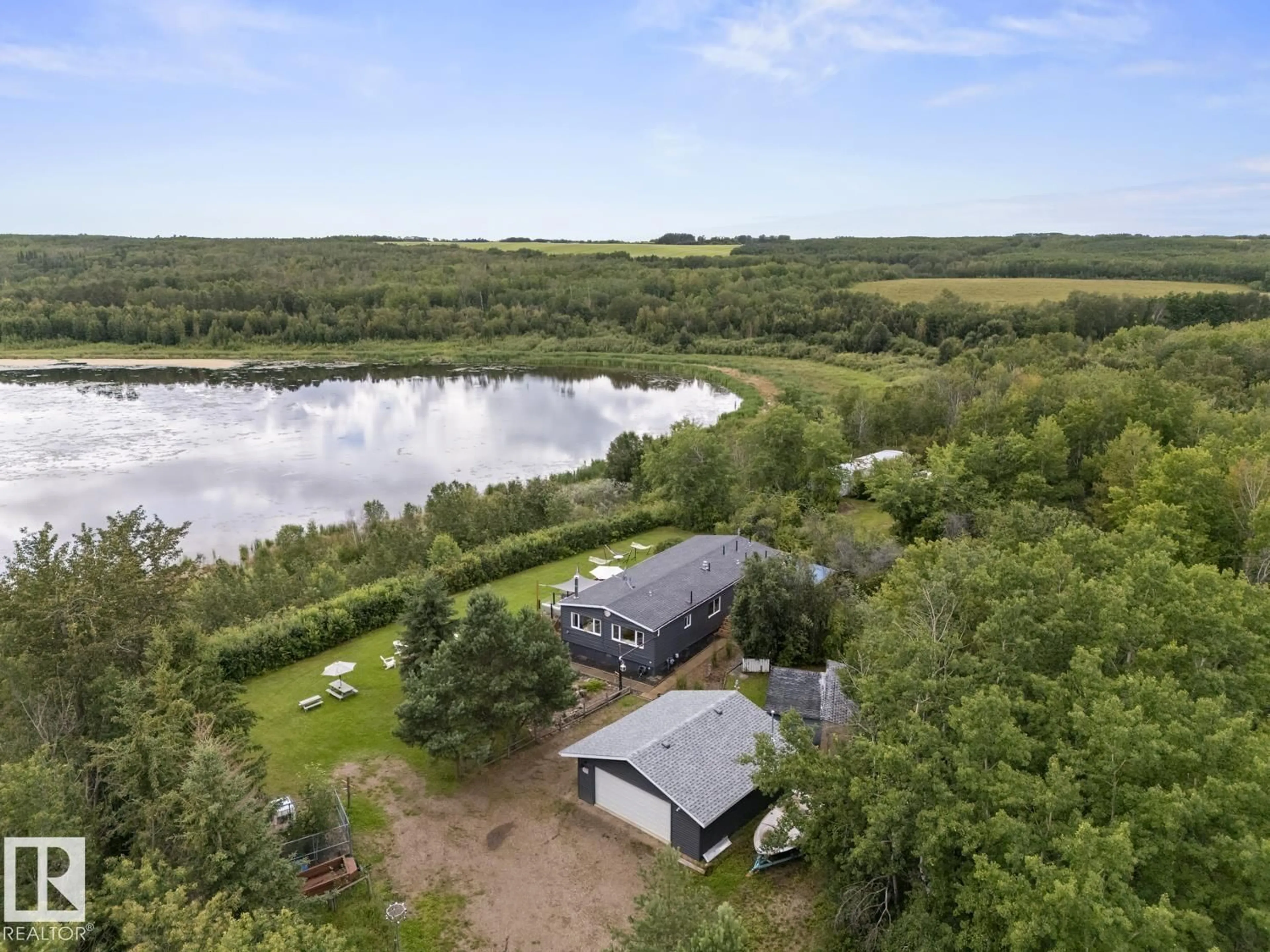 A pic from outside/outdoor area/front of a property/back of a property/a pic from drone, water/lake/river/ocean view for 623/624 - 11102 TWP ROAD 600, Rural St. Paul County Alberta T0A0C0