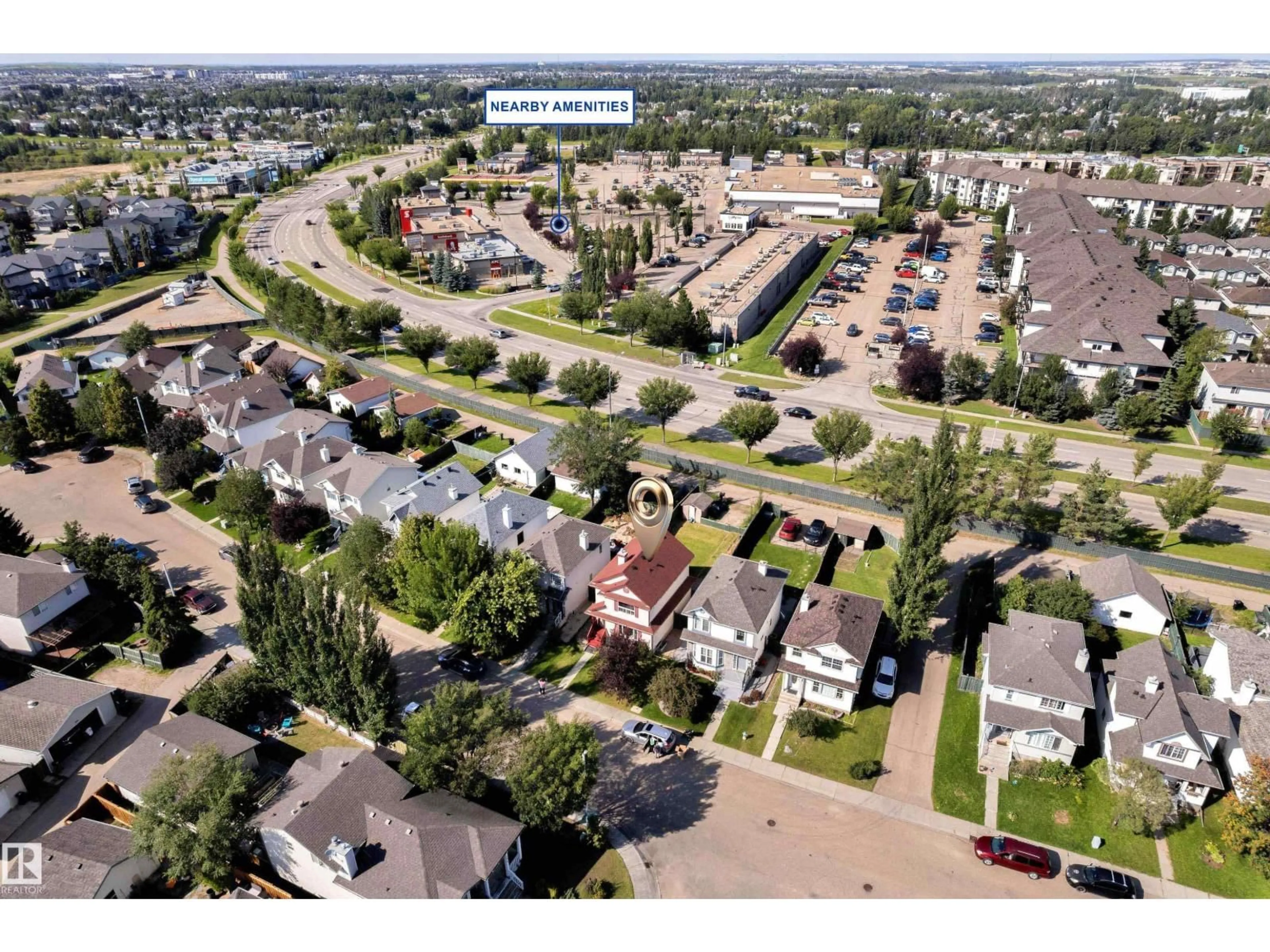 A pic from outside/outdoor area/front of a property/back of a property/a pic from drone, street for 1434 GRANT WY, Edmonton Alberta T5T6L3