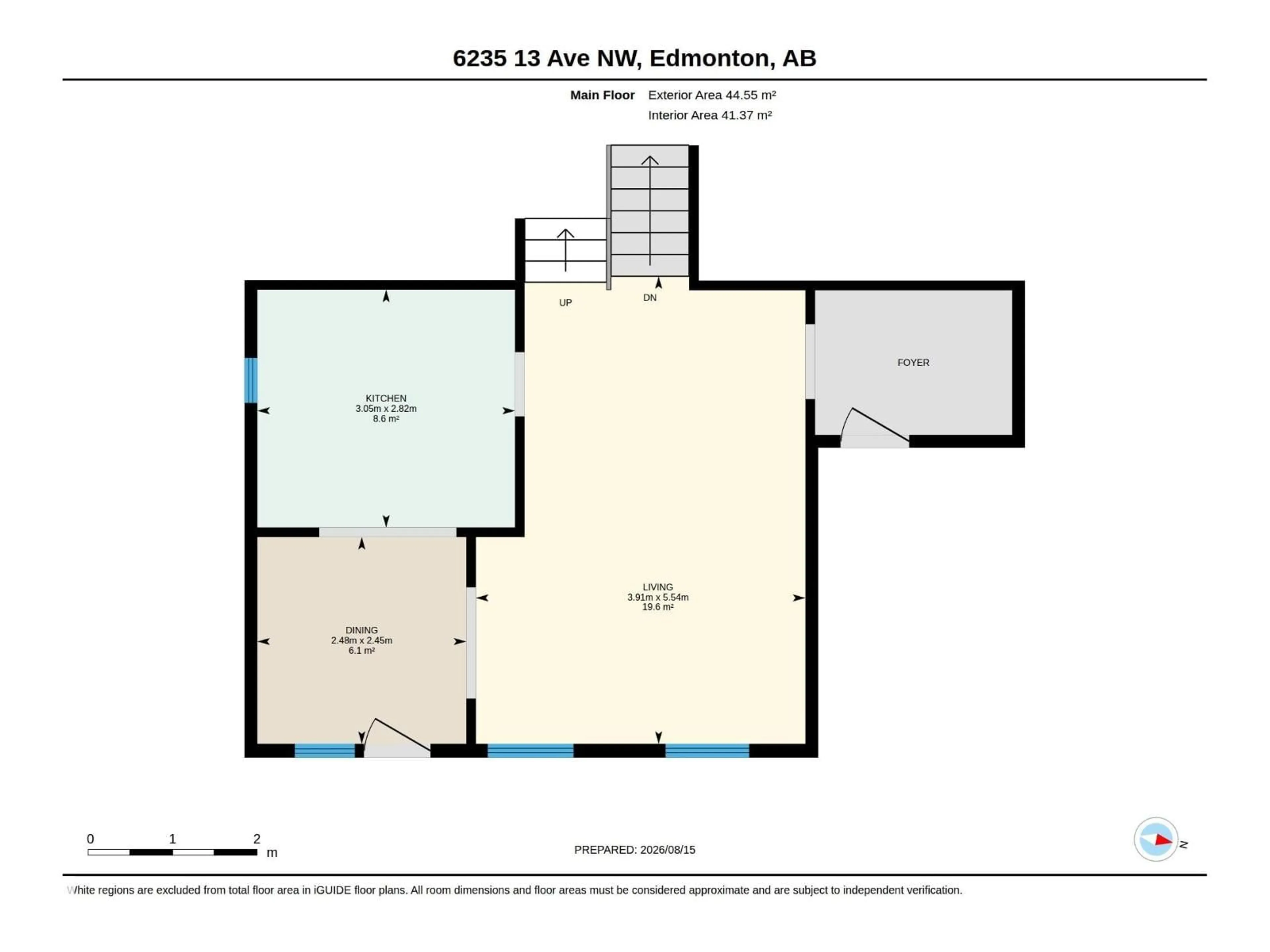 Floor plan for 6235 13 AVENUE, Edmonton Alberta T6L2E5