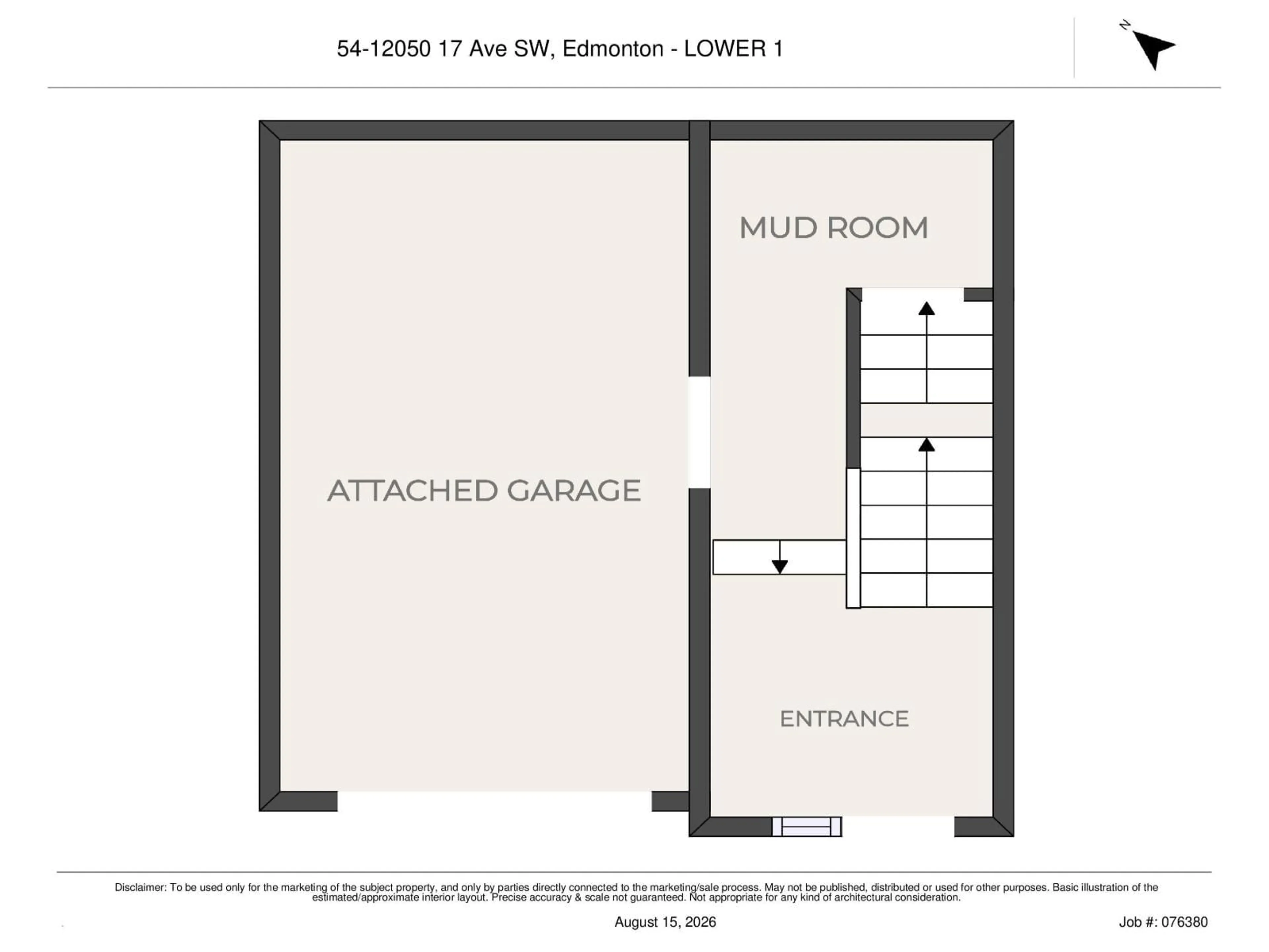 Floor plan for 54 12050 17 AV SW, Edmonton Alberta T6W1X4