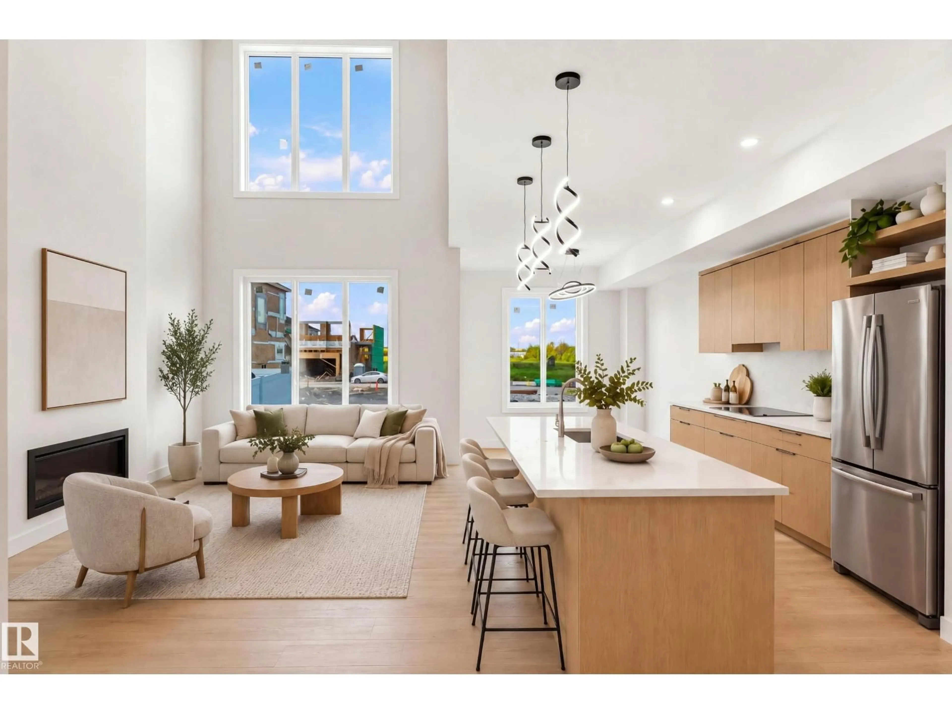 Open concept kitchen, unknown for NW - 1818 155 AV, Edmonton Alberta T5Y4H8