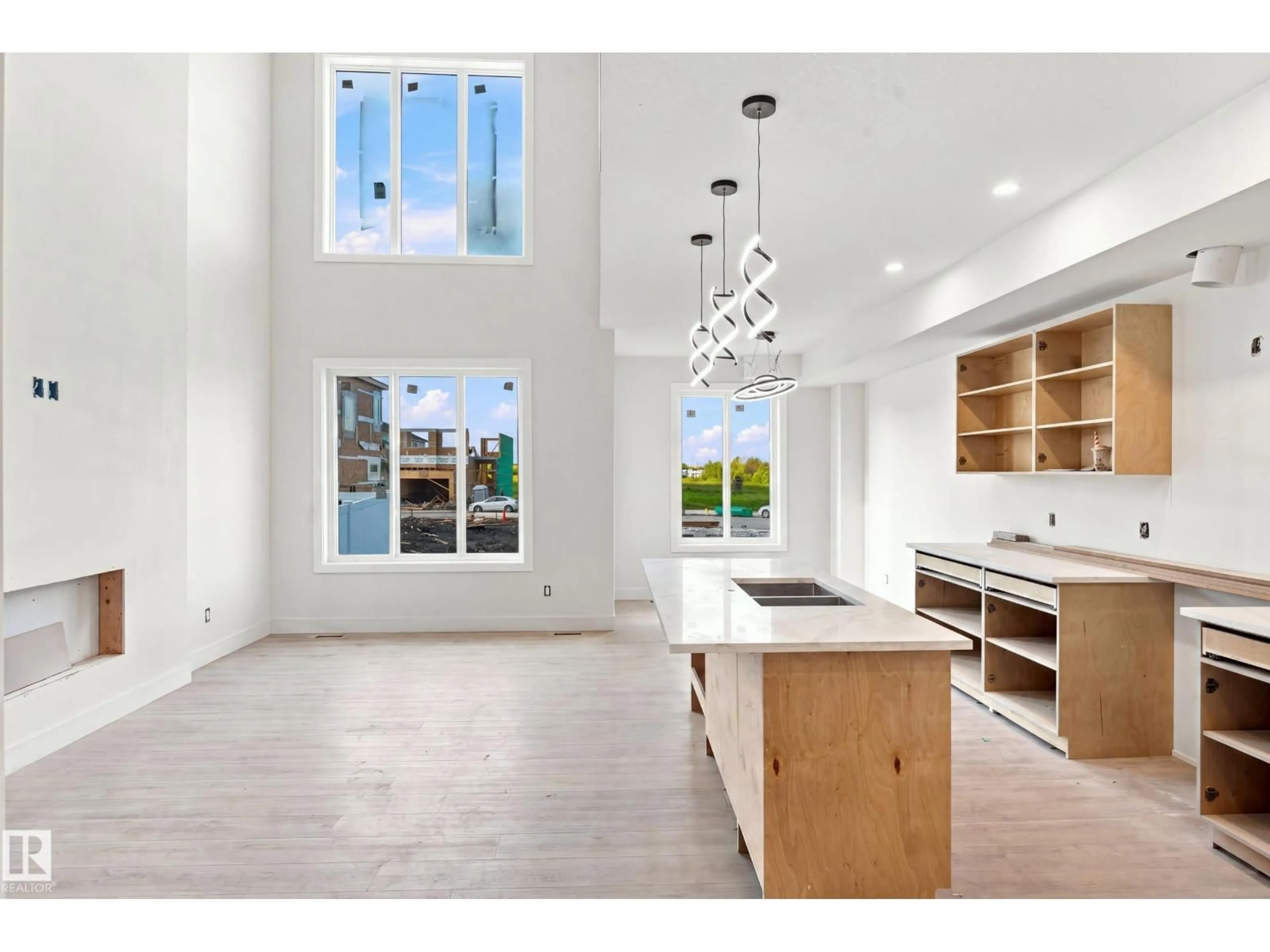 Open concept kitchen, ceramic/tile floor for NW - 1818 155 AV, Edmonton Alberta T5Y4H8