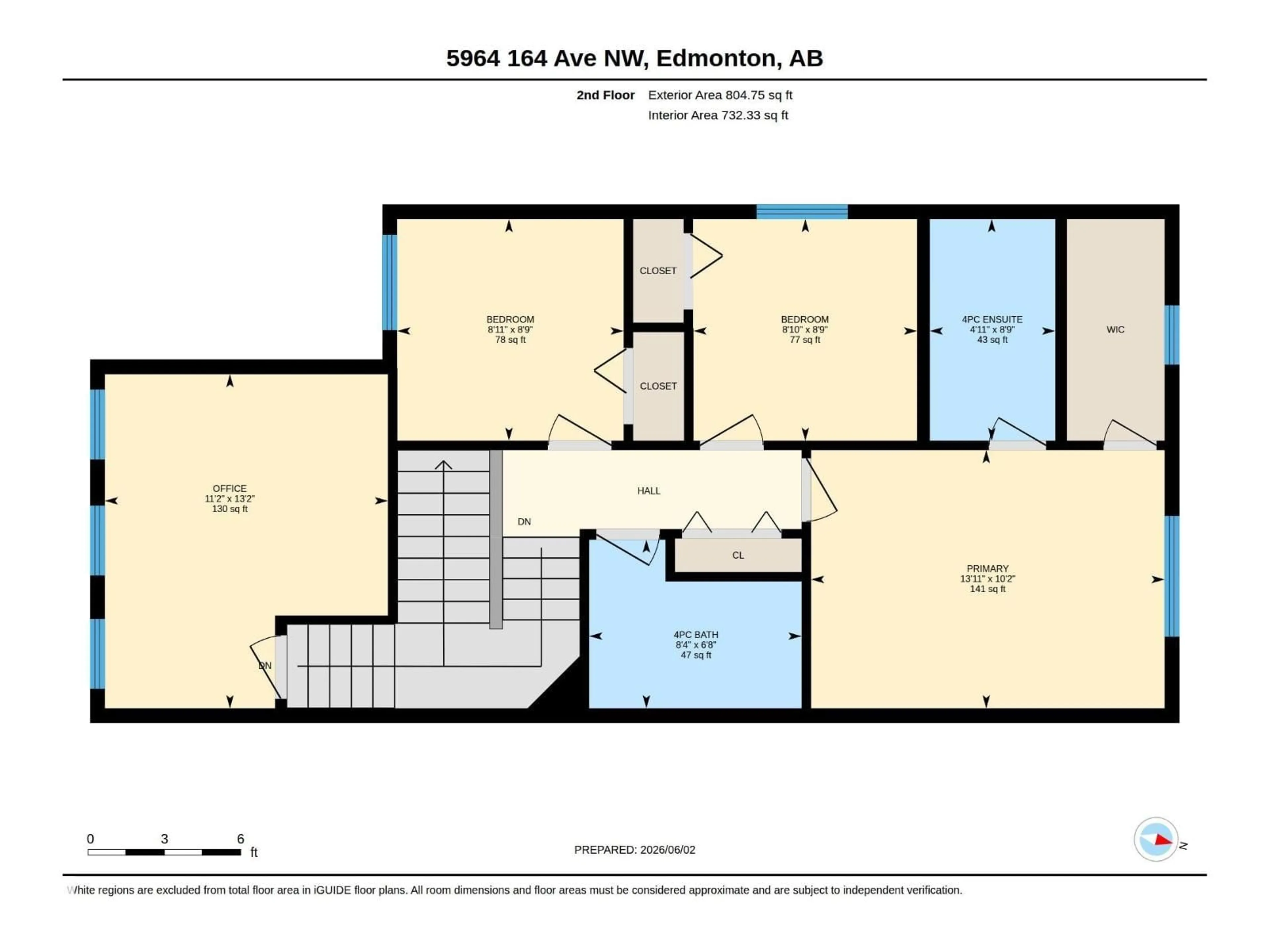 Floor plan for 5964 164 AV, Edmonton Alberta T5Y0B2