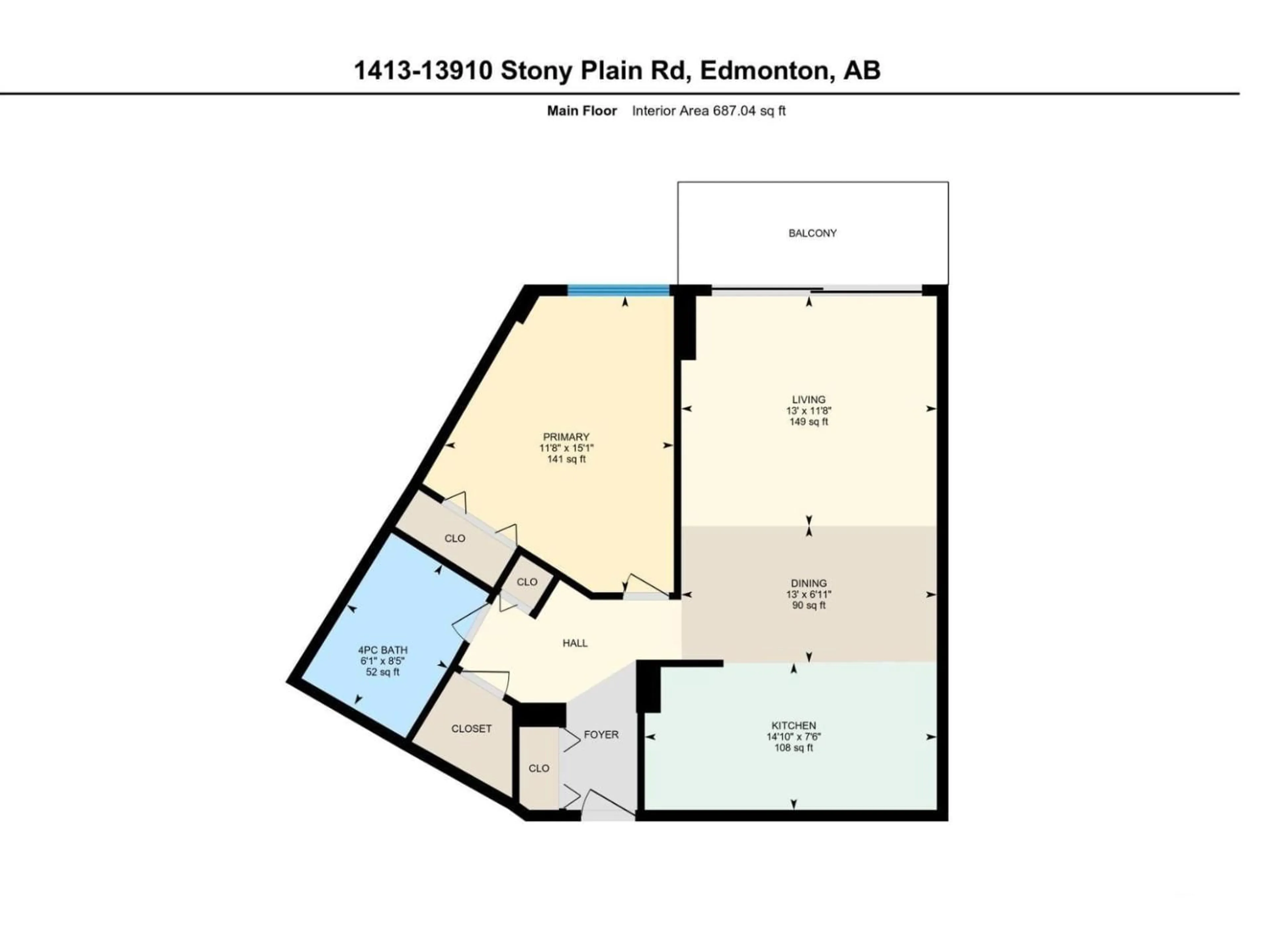 Floor plan for 1413 STONY PLAIN RD, Edmonton Alberta T5N3R2