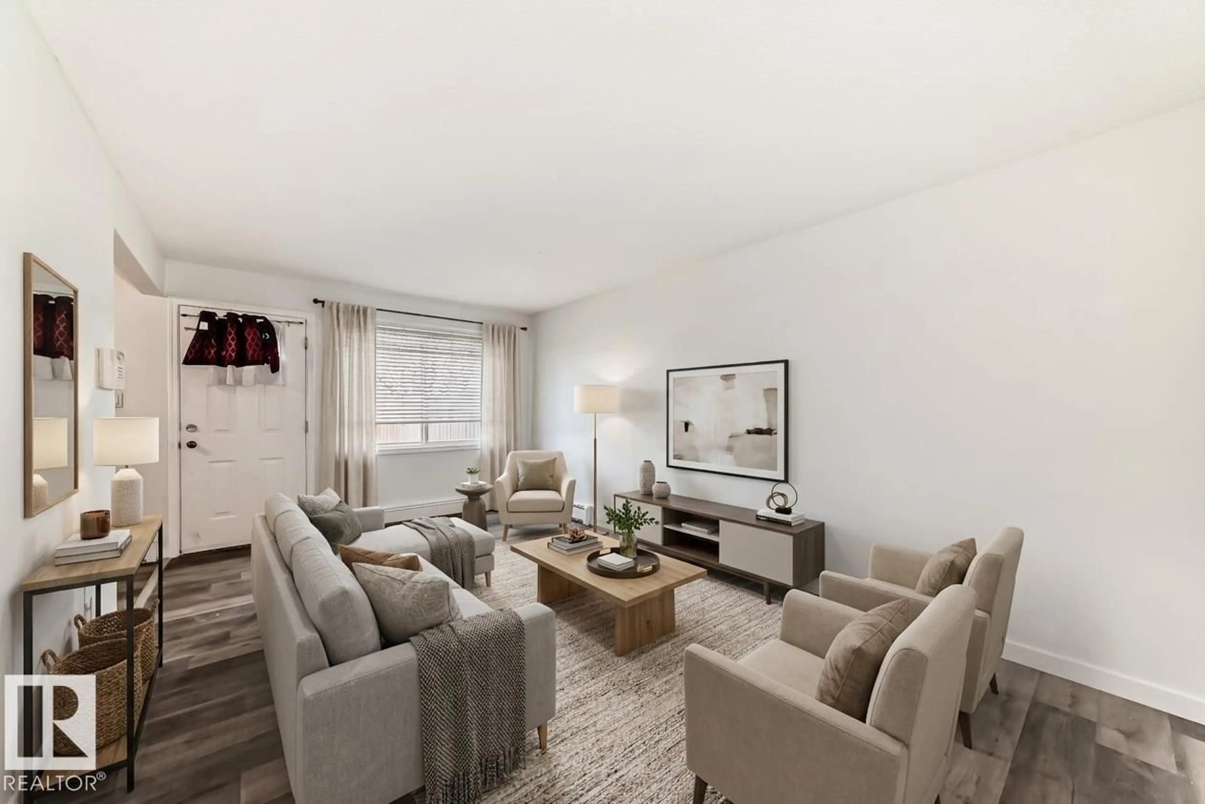 Living room with furniture, unknown for 18B - 18305 89 AV, Edmonton Alberta T5T1X2