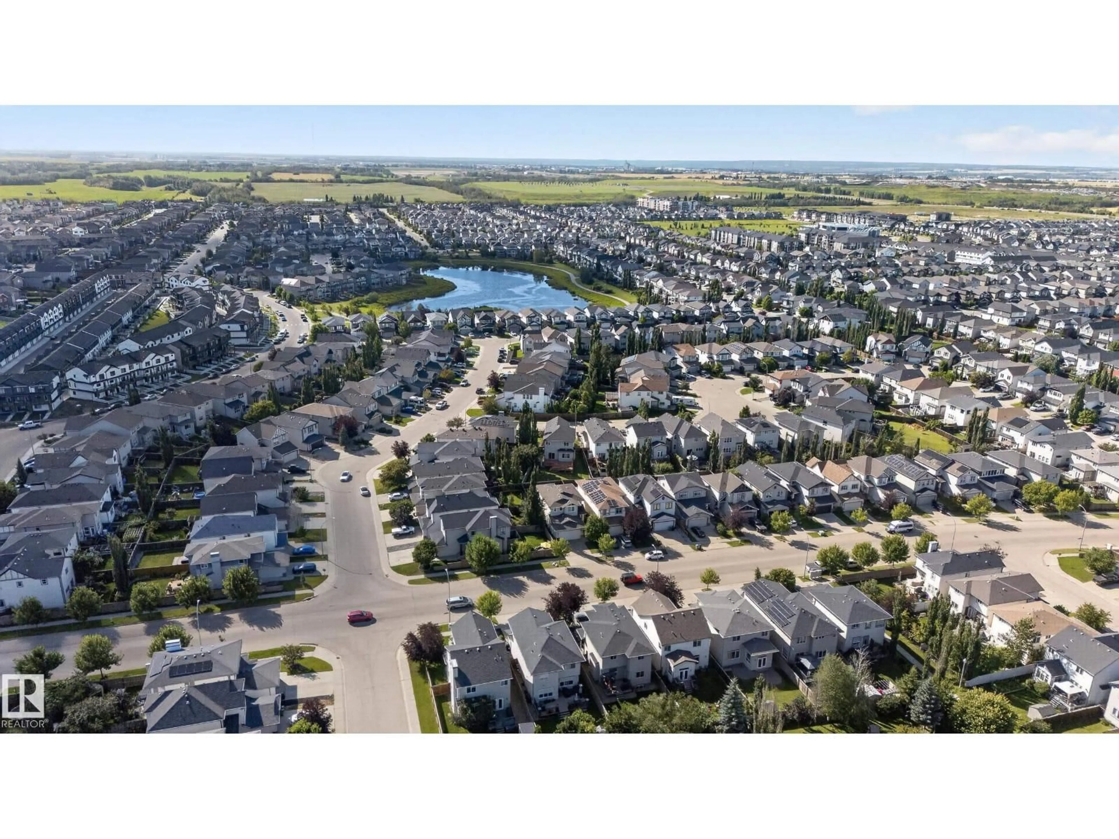 A pic from outside/outdoor area/front of a property/back of a property/a pic from drone, water/lake/river/ocean view for NW - 9515 221 ST, Edmonton Alberta T5T4A8