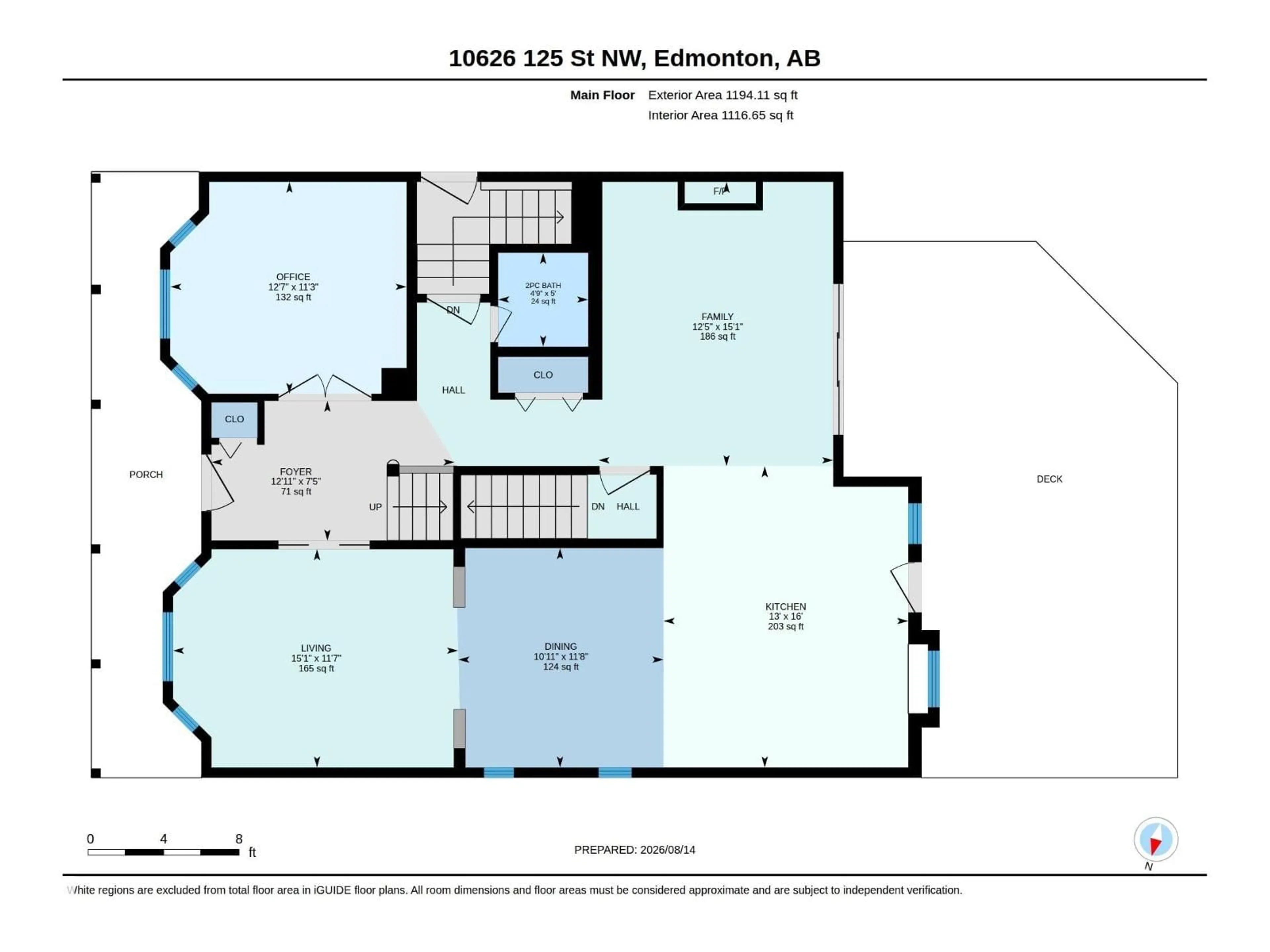 Floor plan for 10626 125 ST, Edmonton Alberta T5N1T6