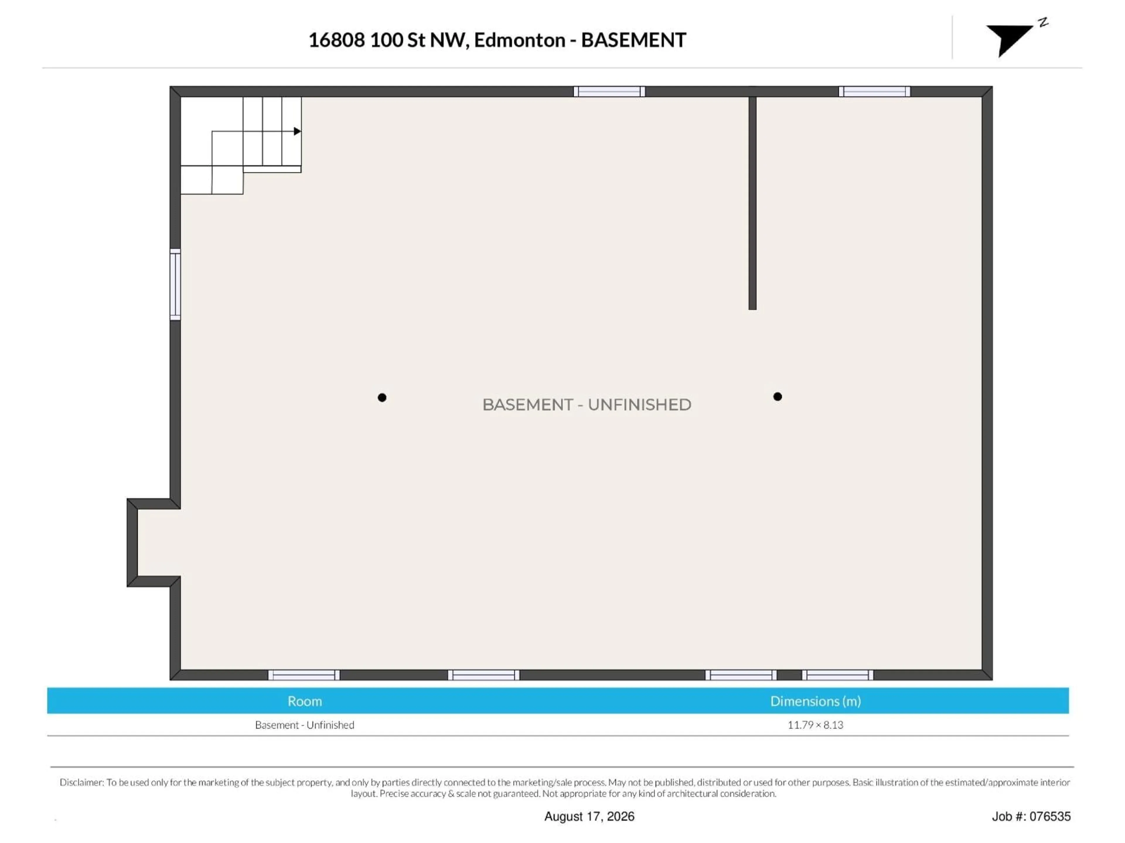 Floor plan for NW - 16808 100 ST, Edmonton Alberta T5X4L6