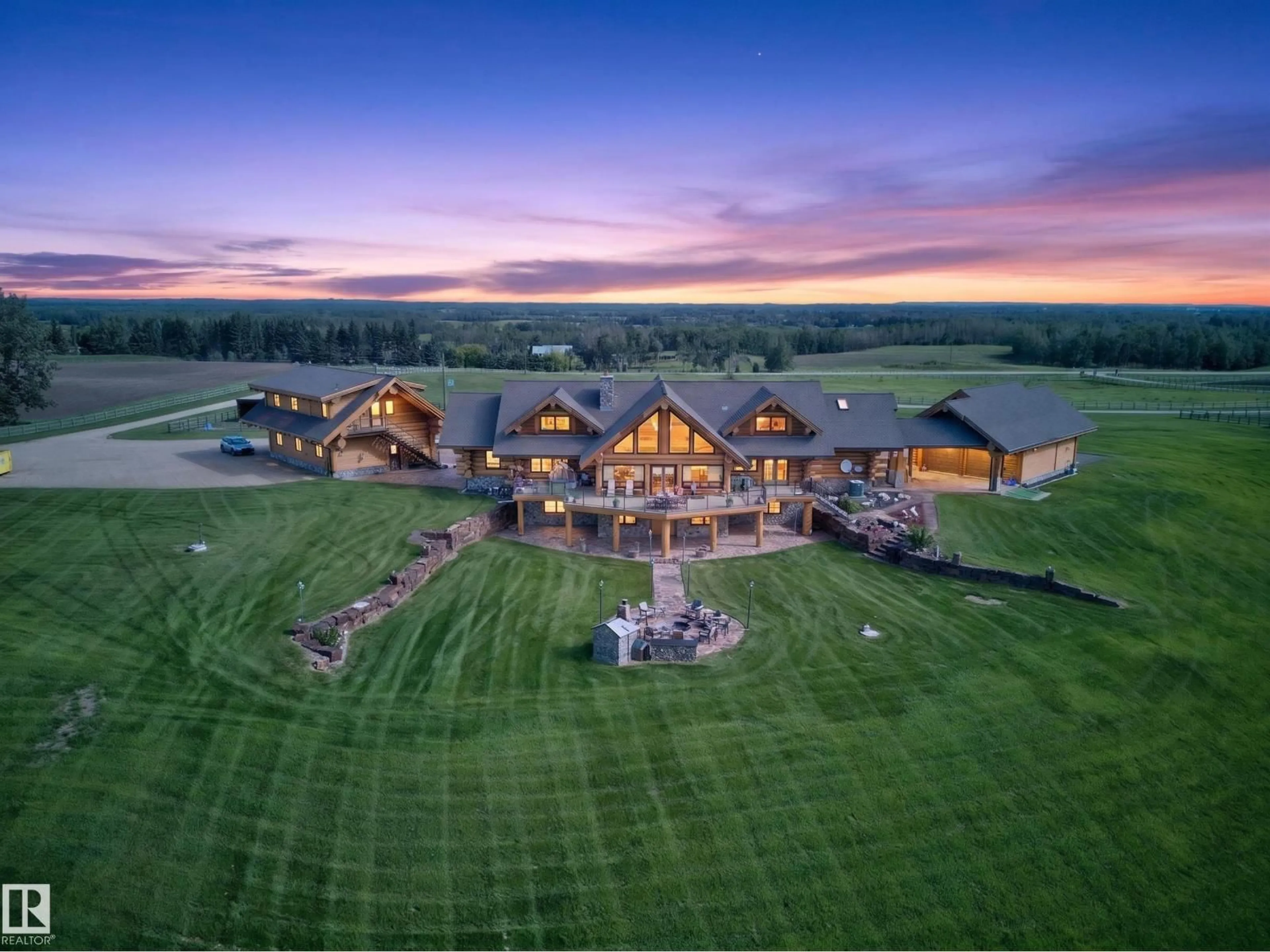 A pic from outside/outdoor area/front of a property/back of a property/a pic from drone, mountain view for 1407 TWP ROAD 522, Rural Parkland County Alberta T7Y3L5