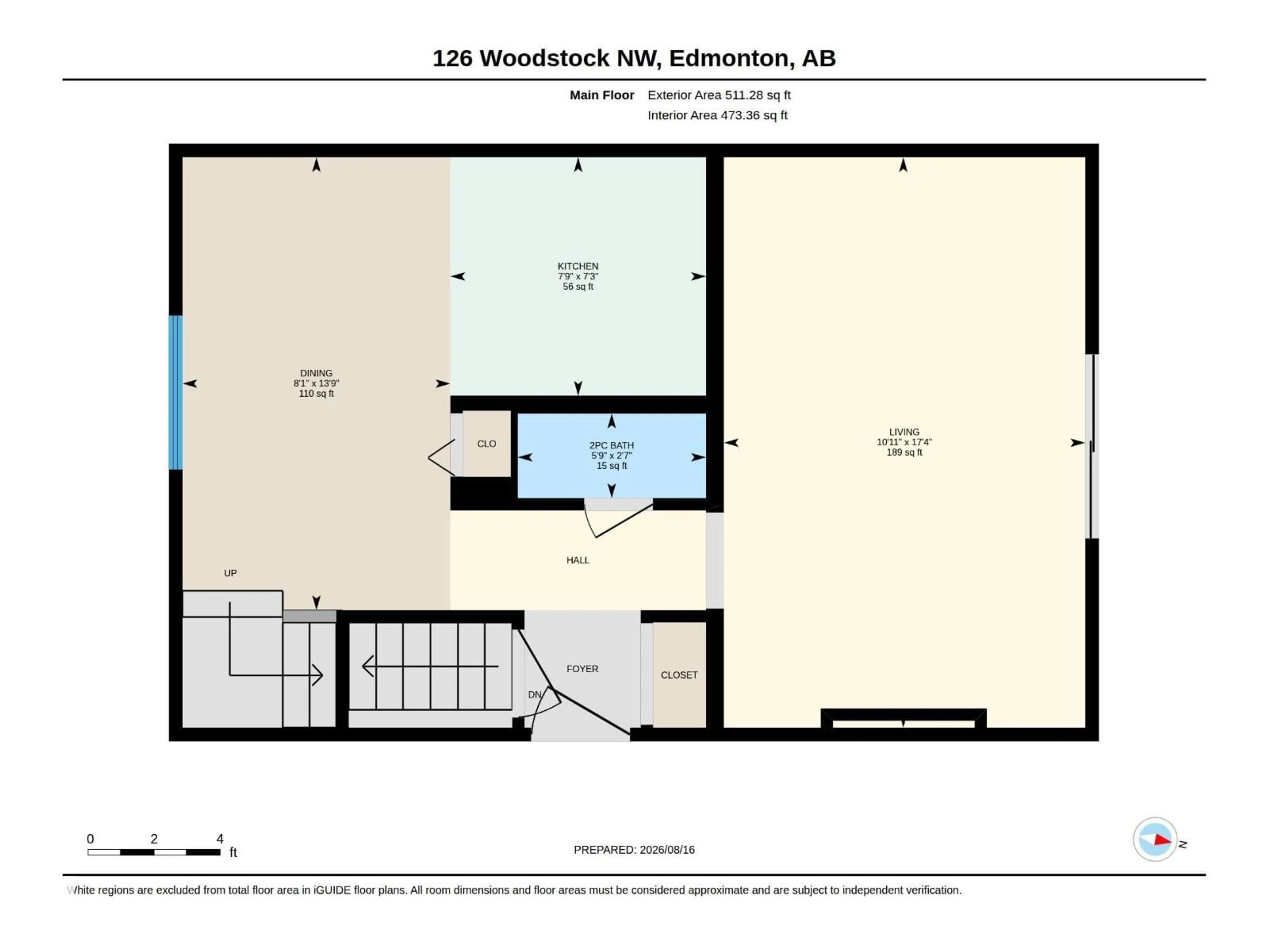 Floor plan for 126 WOODSTOCK NW, Edmonton Alberta T5T0H6