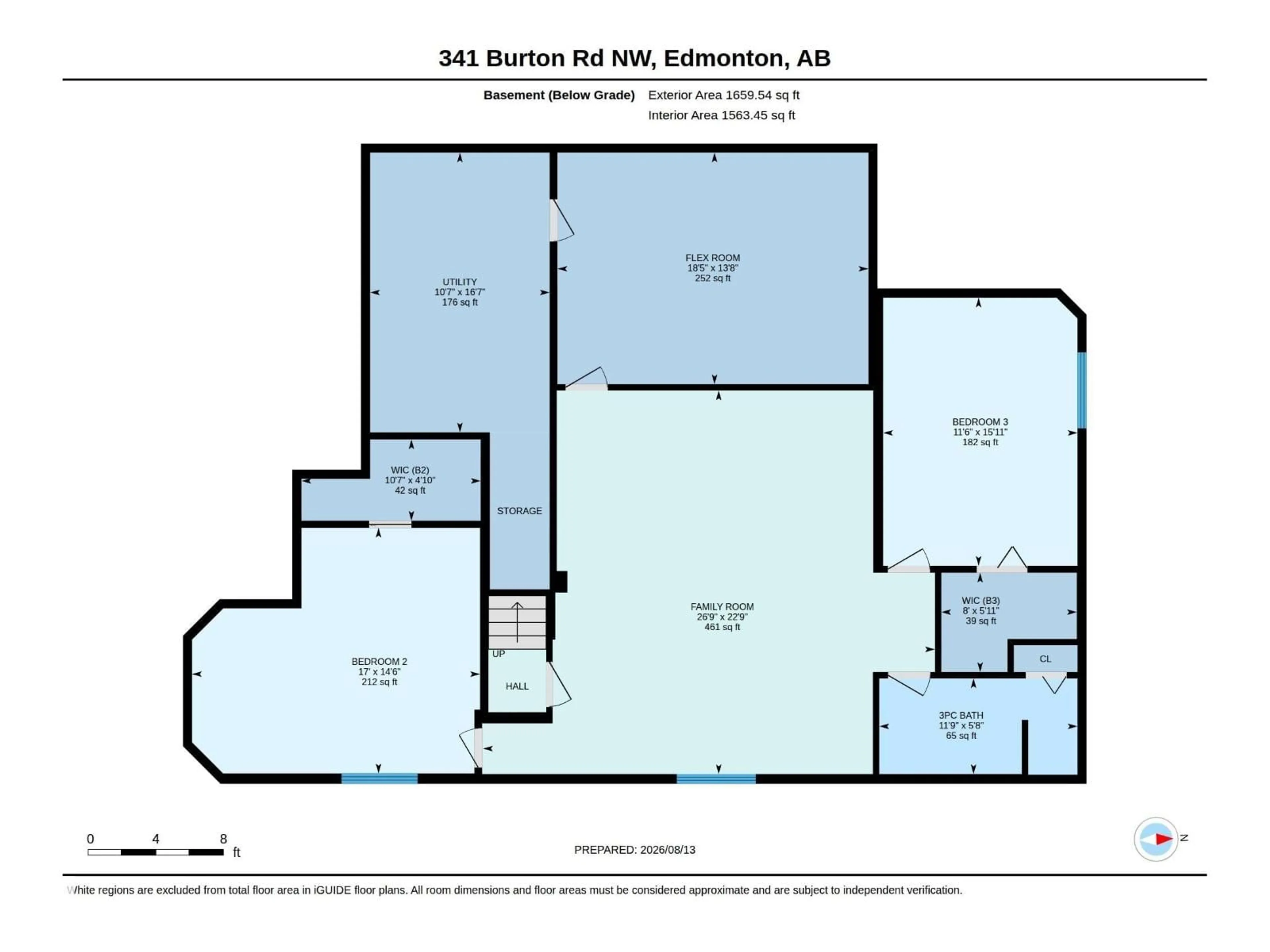 Floor plan for 341 BURTON RD, Edmonton Alberta T6R2J1
