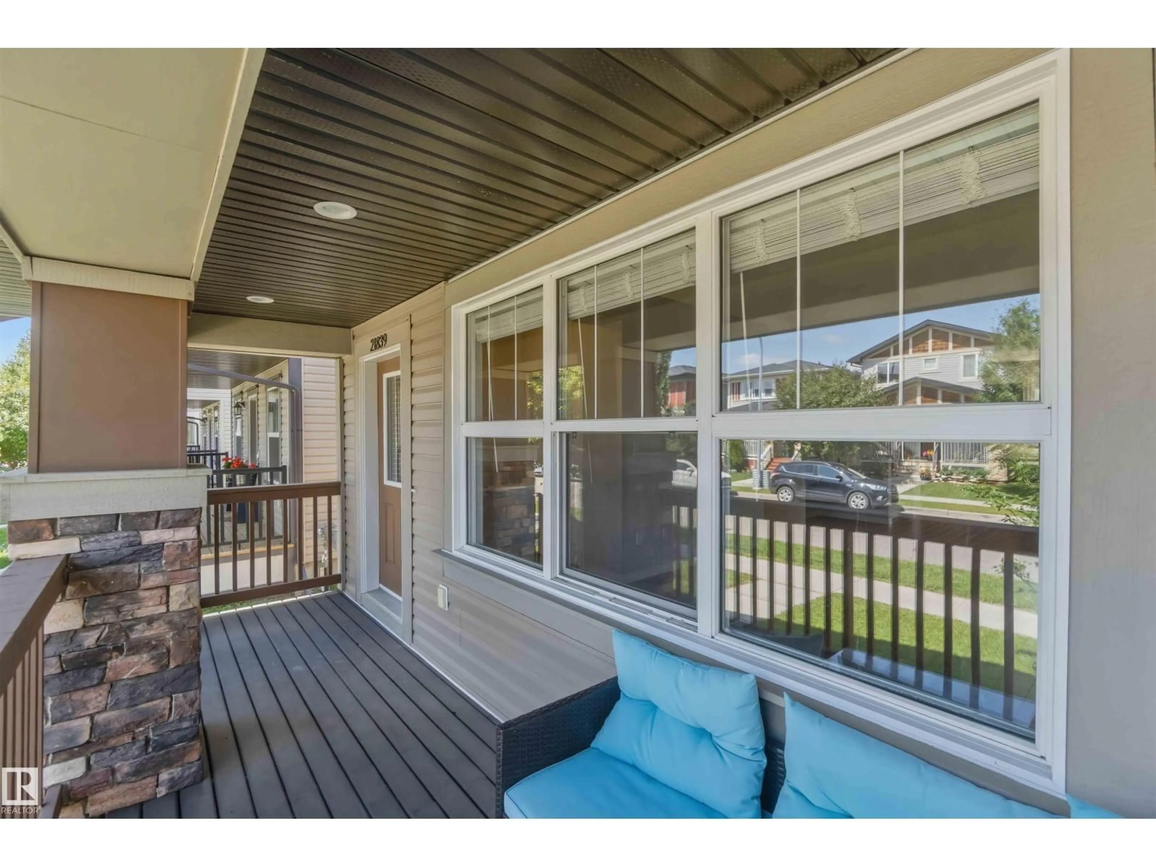 Patio, water/lake/river/ocean view for 21839 99 AV, Edmonton Alberta T5T4M5