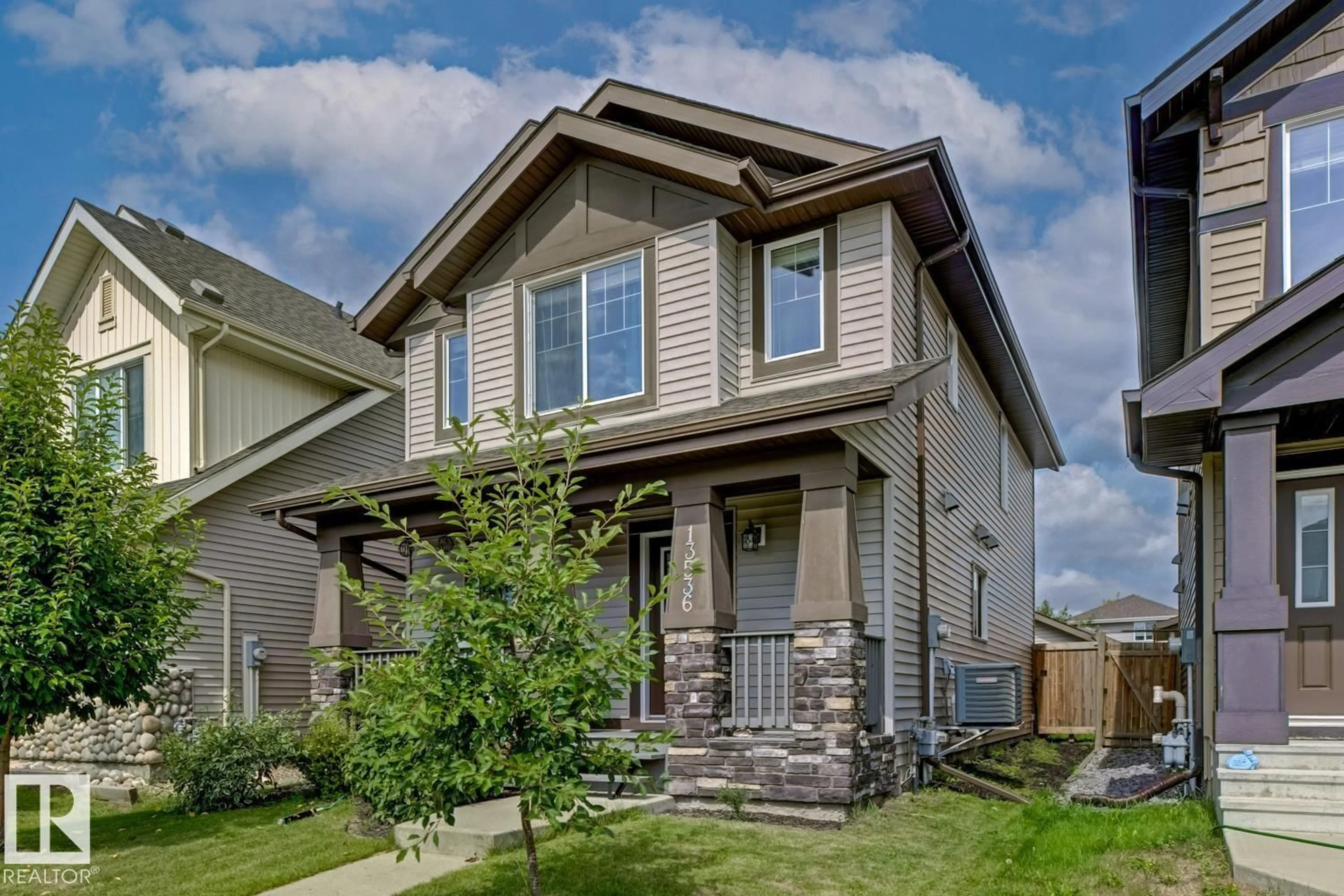 Home with vinyl exterior material, street for NW - 13536 164 AV, Edmonton Alberta T6V0K1
