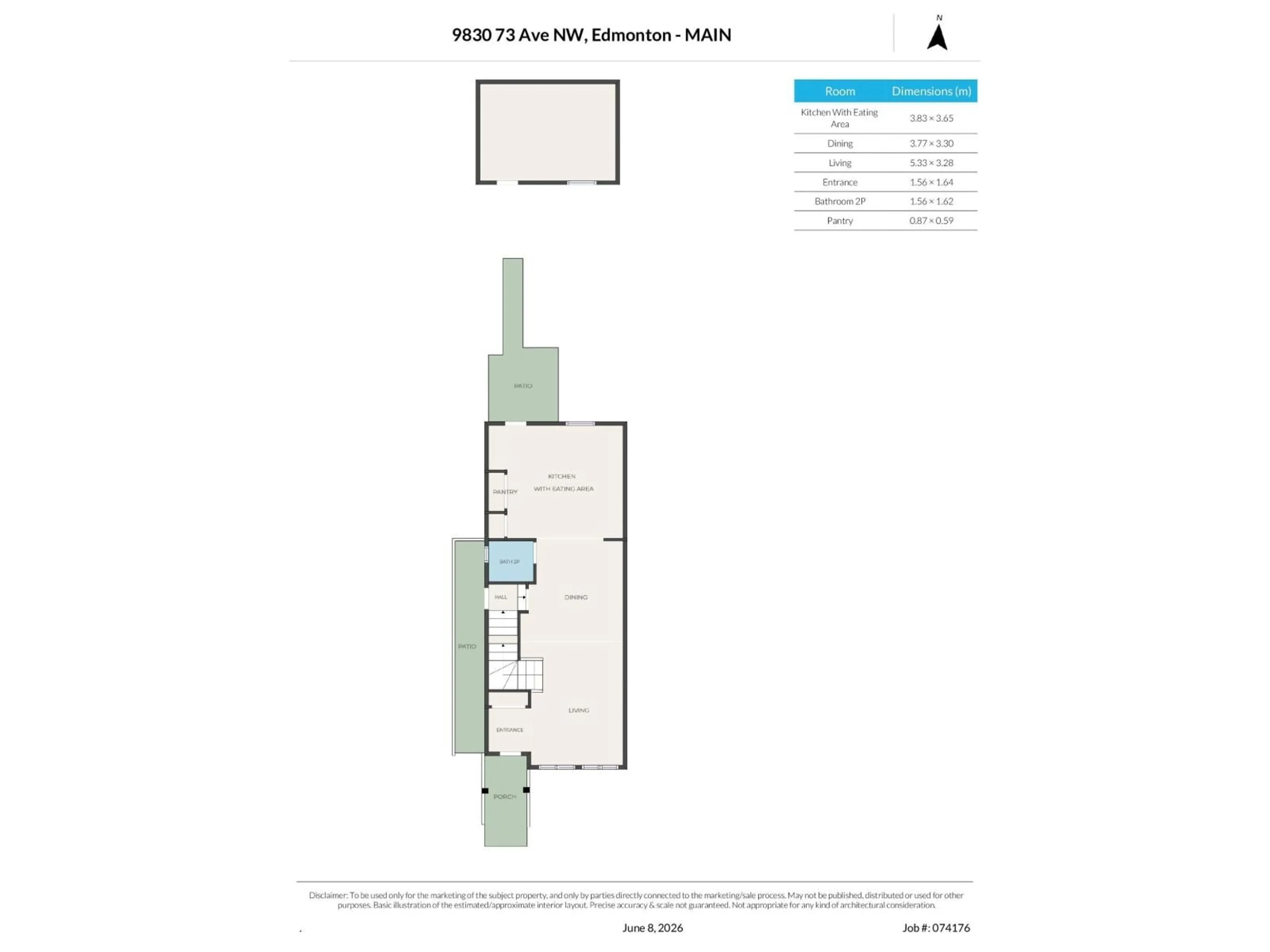 Floor plan for NW - 9830 73 AV, Edmonton Alberta T6E1B6