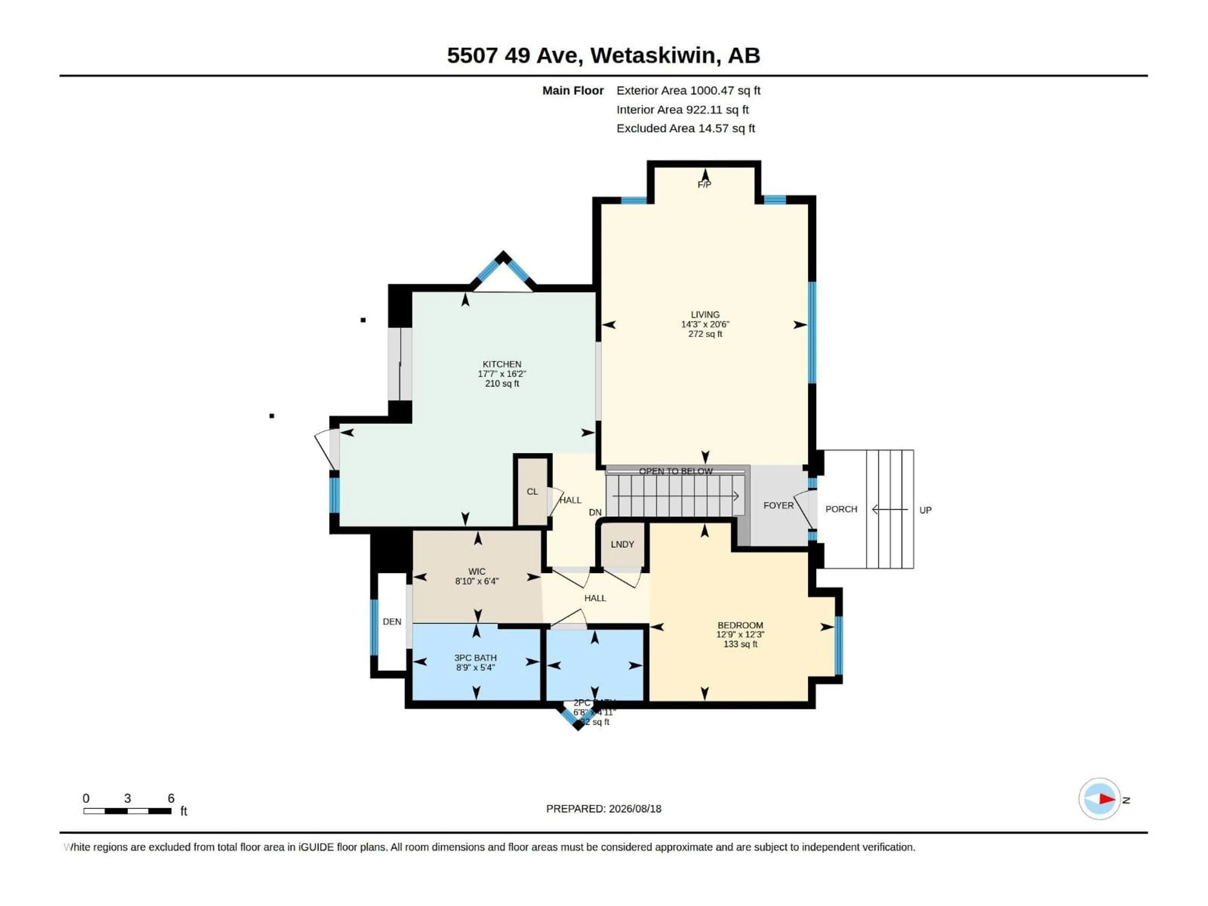 Floor plan for 5507 49 AV, Wetaskiwin Alberta T9A0R5