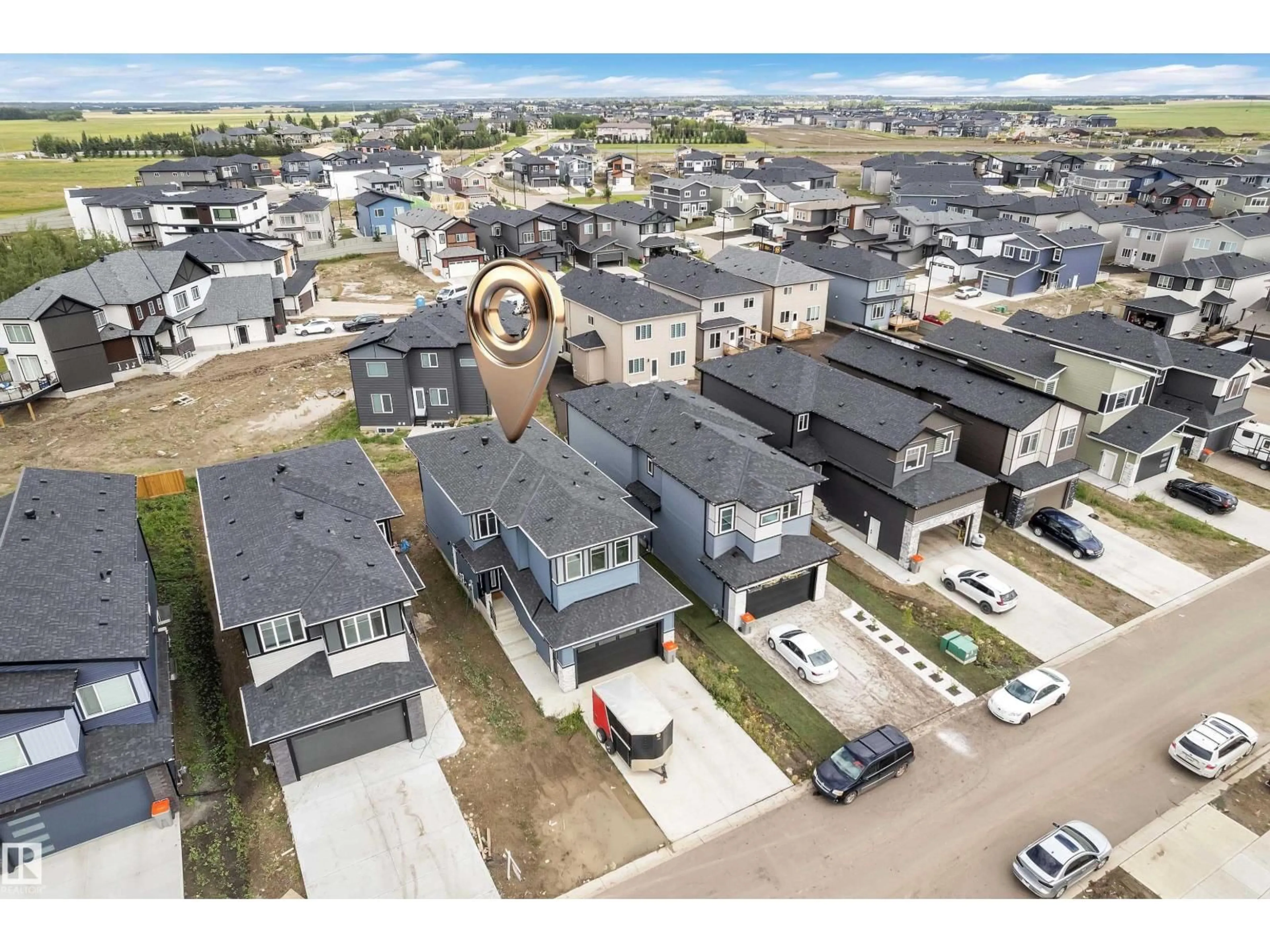 A pic from outside/outdoor area/front of a property/back of a property/a pic from drone, street for 5919 17 ST, Rural Leduc County Alberta T4X3C6