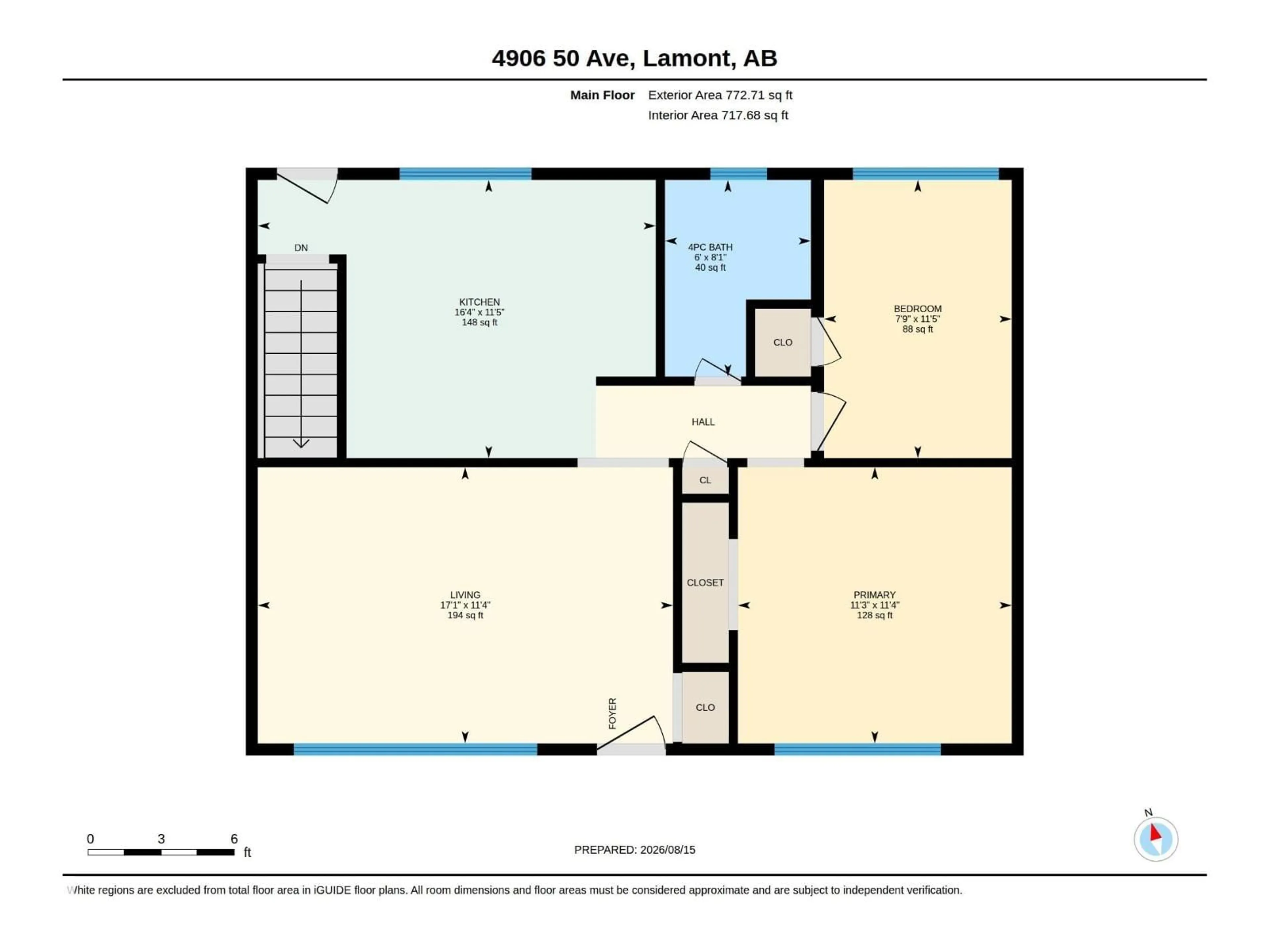 Floor plan for 4906 50 AV, Lamont Alberta T0B2R0