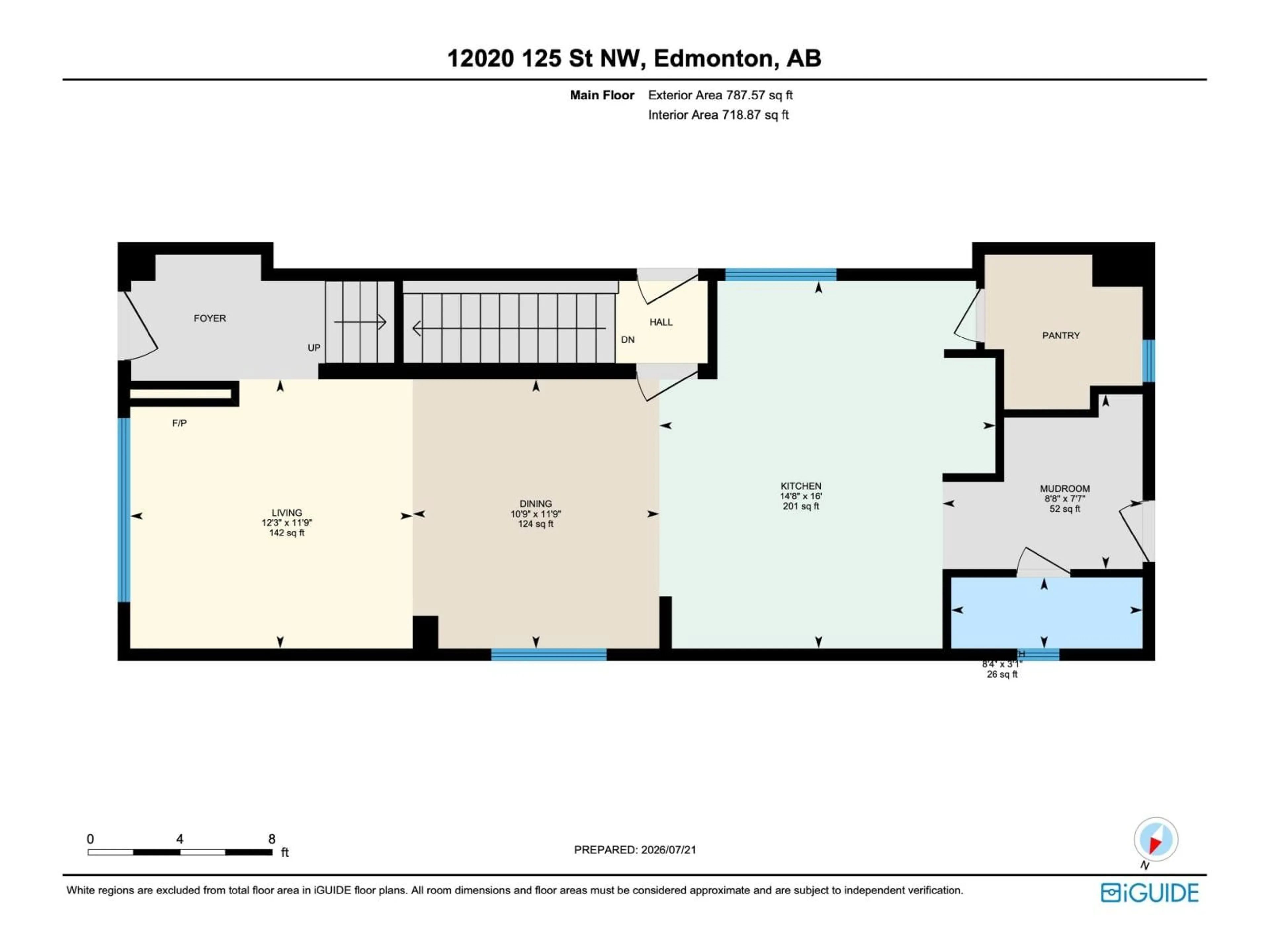Floor plan for 12020 125 ST NW, Edmonton Alberta T5L0S4