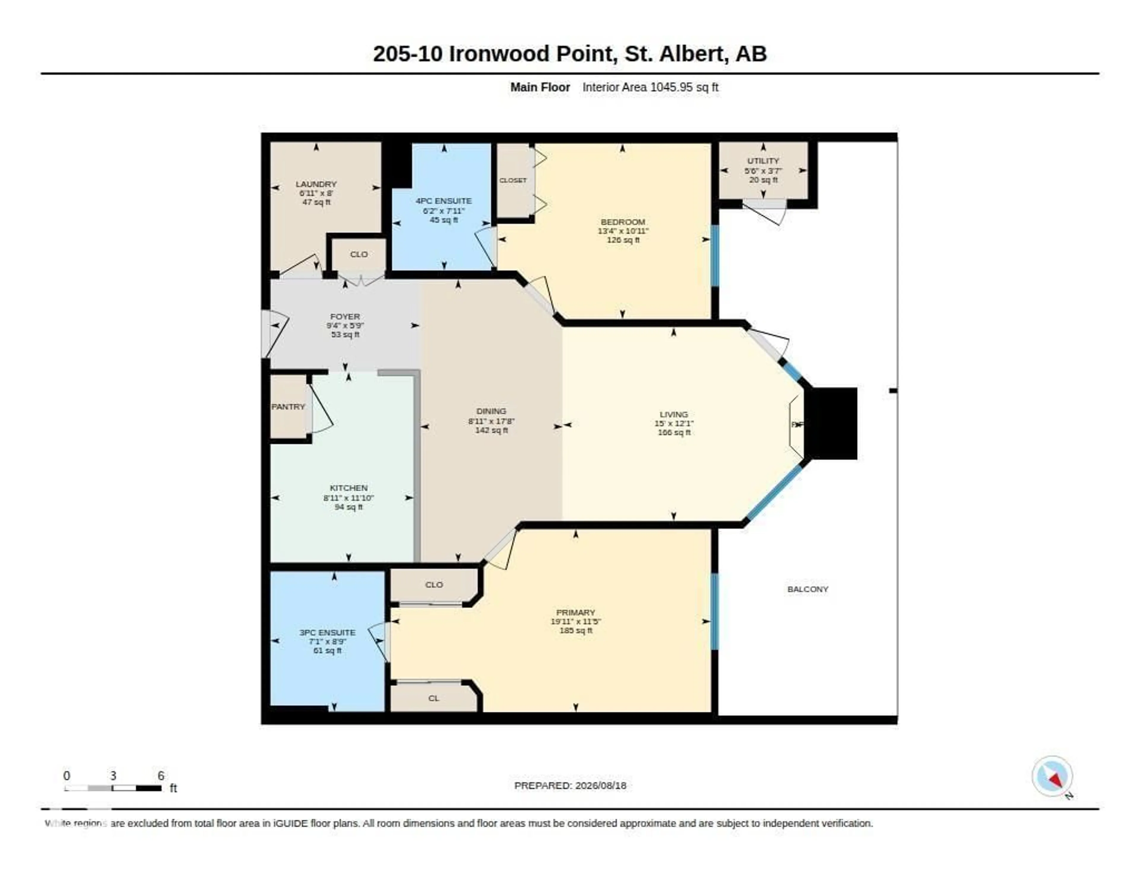 Floor plan for 205 IRONWOOD PT, St. Albert Alberta T8N6W4